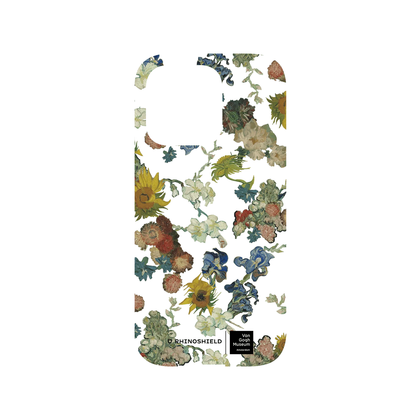 RHINOSHIELD X Van Gogh Museum Mod NX iPhone 14 Pro Case - Vincent's Flowers - 50th Anniversary Transparent Backplate