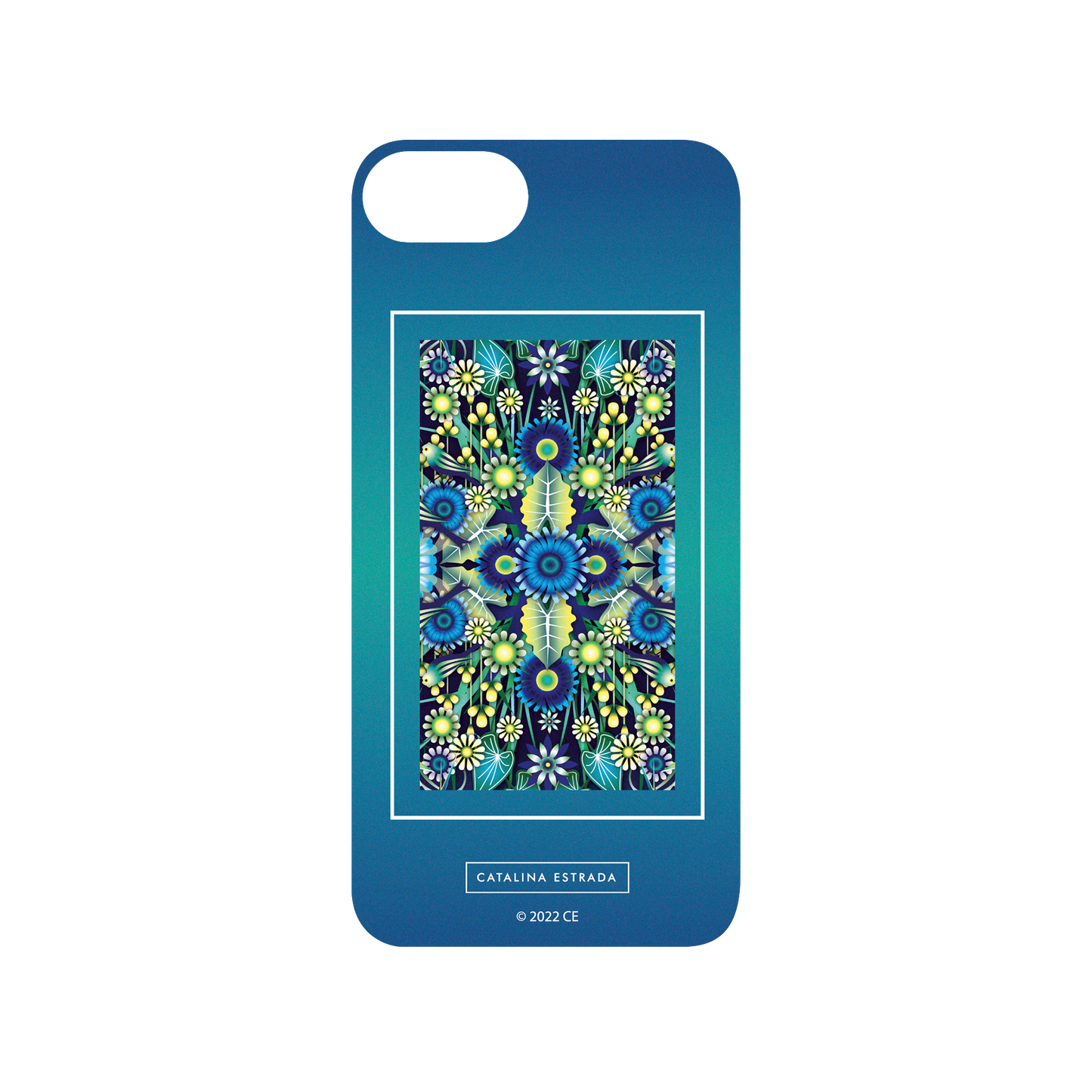 RhinoShield X Catalina Estrada Mod NX iPhone 8 Case - Flower Garden - Blue Backplate