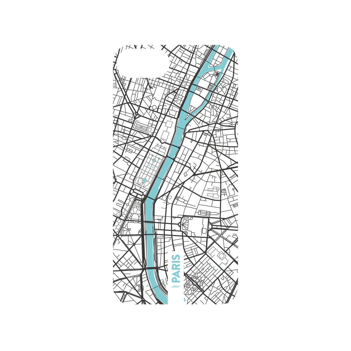 RhinoShield X JOCR Mod NX iPhone SE (3rd generation) Case - Paris (Black Logo) Backplate
