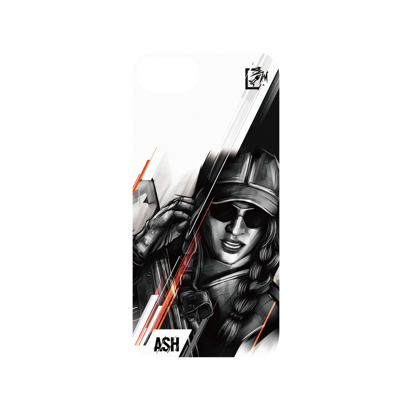 RhinoShield X 6: Siege Mod NX iPhone 7 Case - Ash - Sketch Backplate
