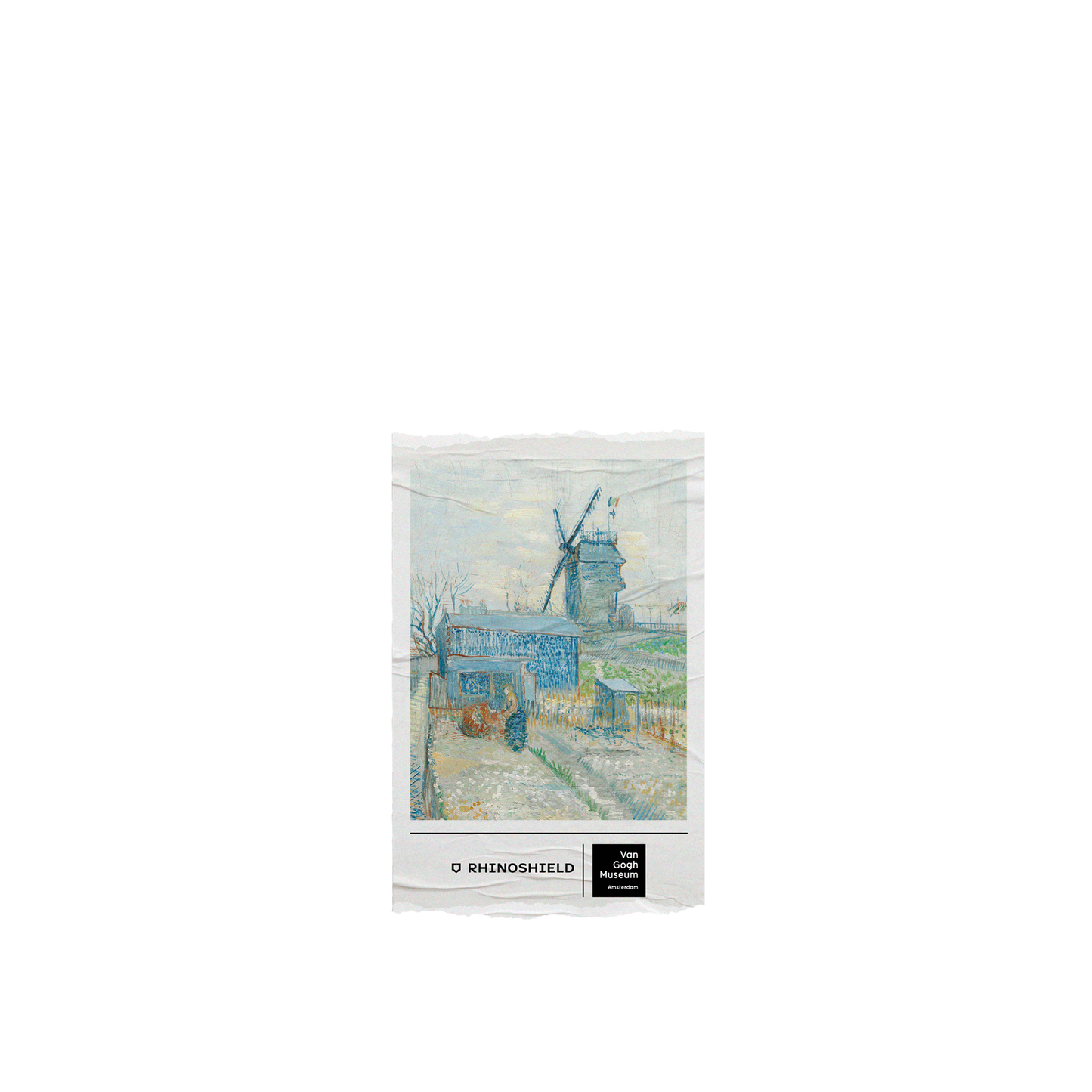 RHINOSHIELD X Van Gogh Museum Mod NX iPhone 8 Plus Case - Montmartre: Windmills and Allotments - Ticket Backplate