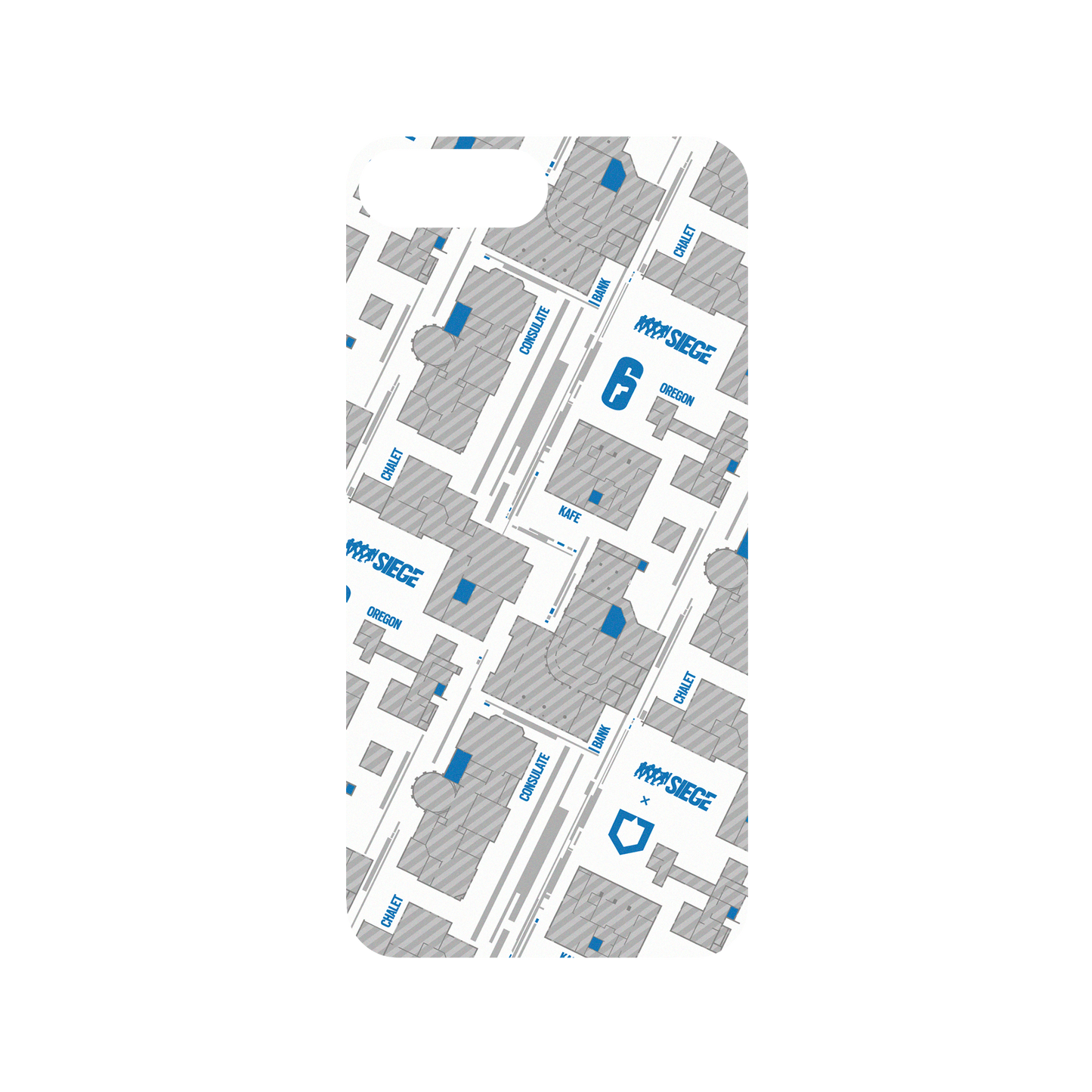 RhinoShield X 6: Siege Mod NX iPhone 7 Plus Case - Map - Blue Backplate