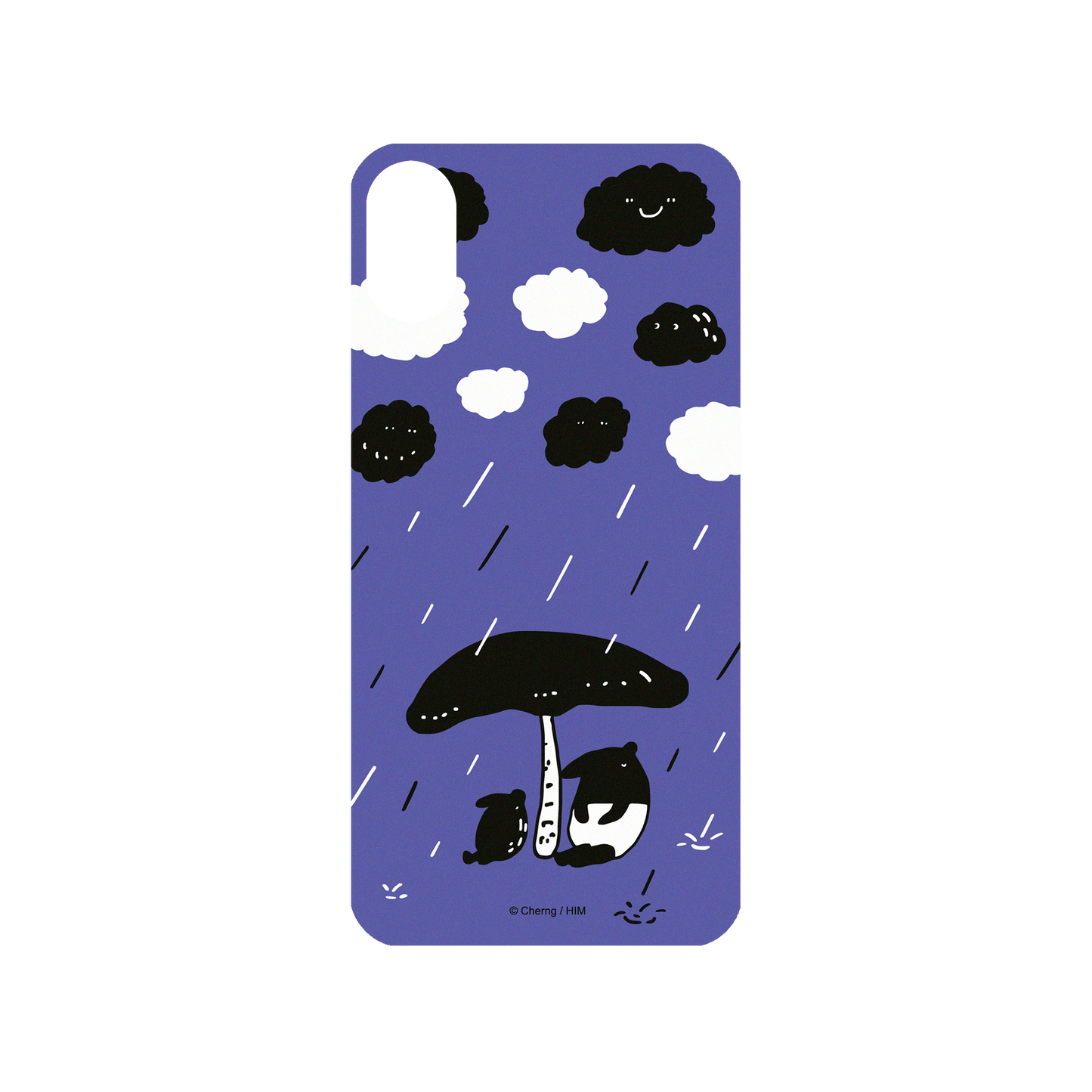 RhinoShield X LAIMO Mod NX iPhone X Case - It's Raining (Purple) Backplate