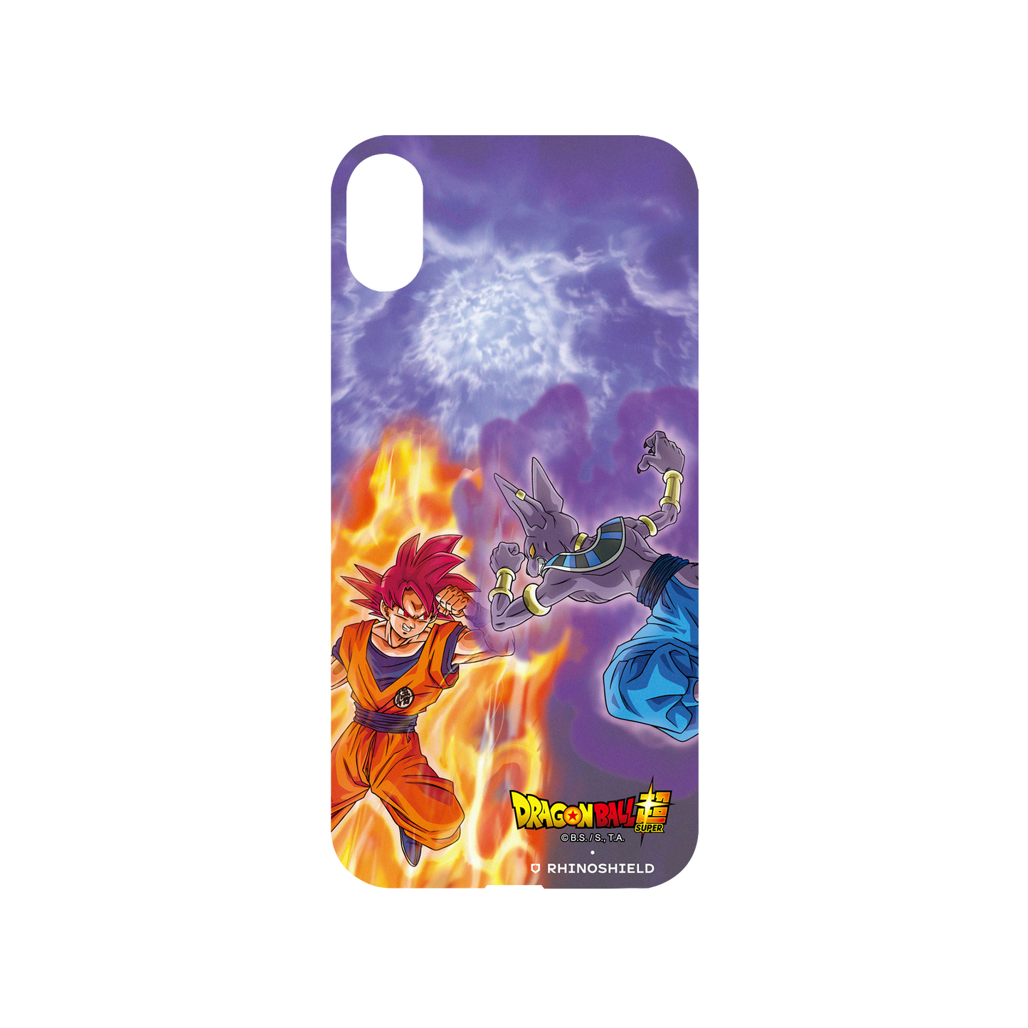 RHINOSHIELD X Dragon Ball Super Mod NX iPhone XS Case - Super Saiyan God Goku vs Beerus Backplate