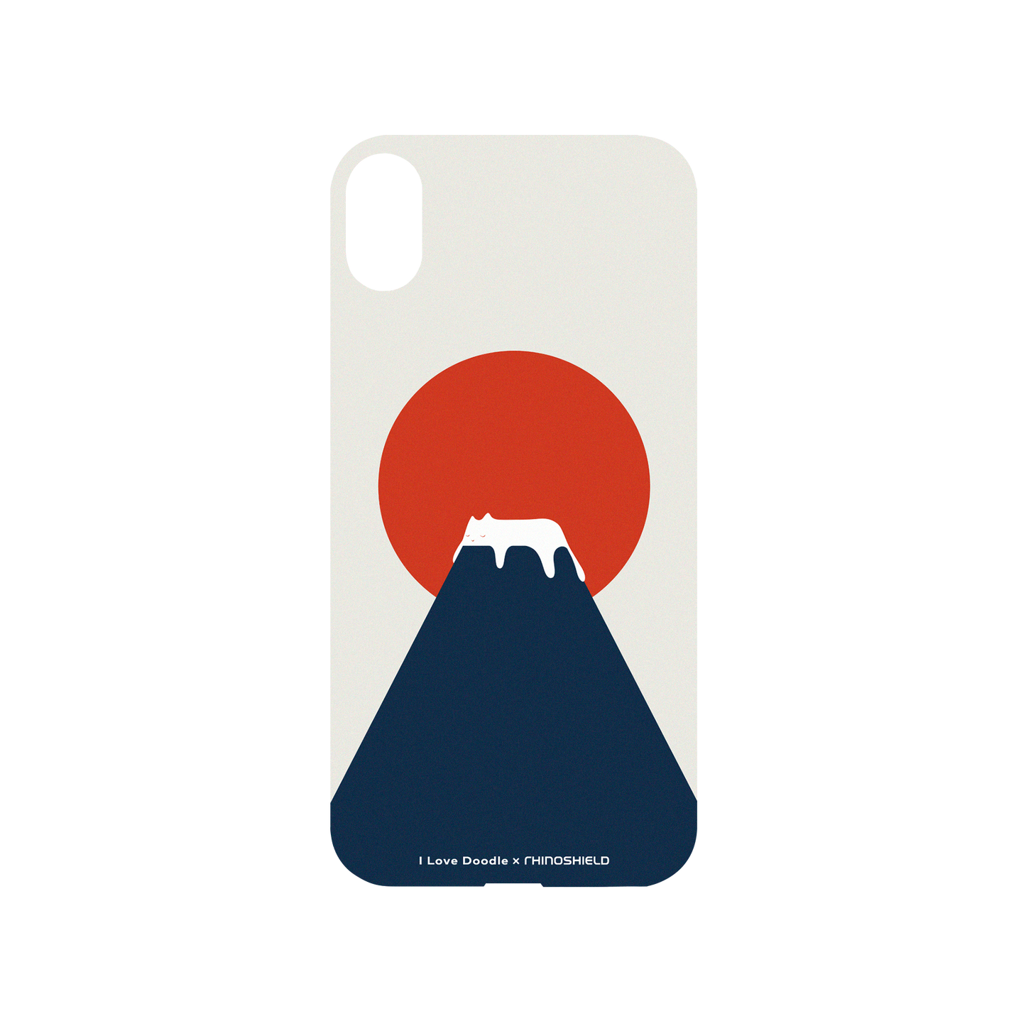 RhinoShield X I Love Doodle Mod NX iPhone XS Case - Cat Landscape - Fuji Backplate