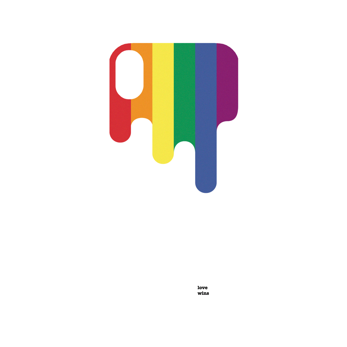 RhinoShield Mod NX iPhone XR Case: Original Designs - Rainbow Stripes With Love Wins Backplate