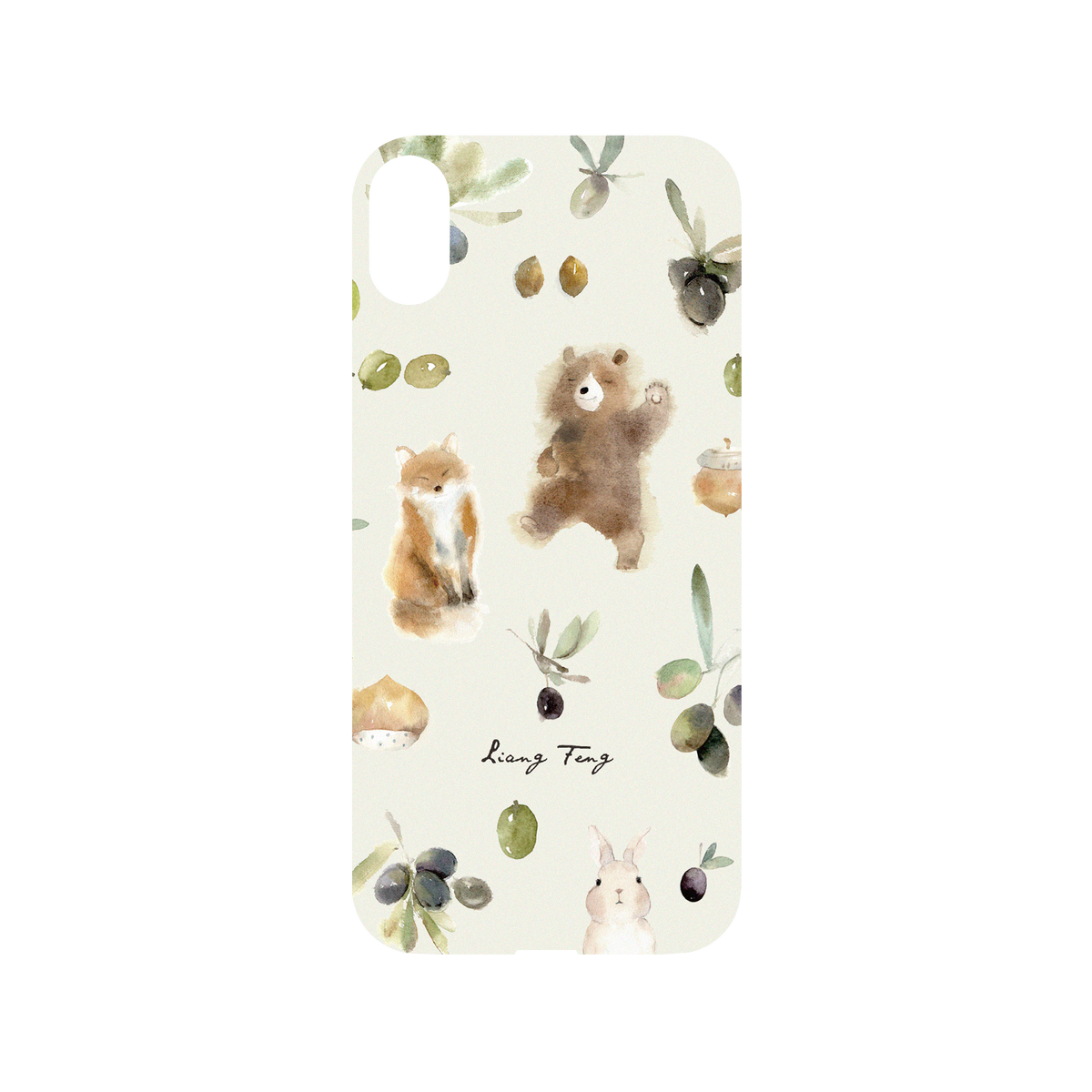 RhinoShield X Liang Feng Mod NX iPhone XS Max Case - Olives and Animals Backplate