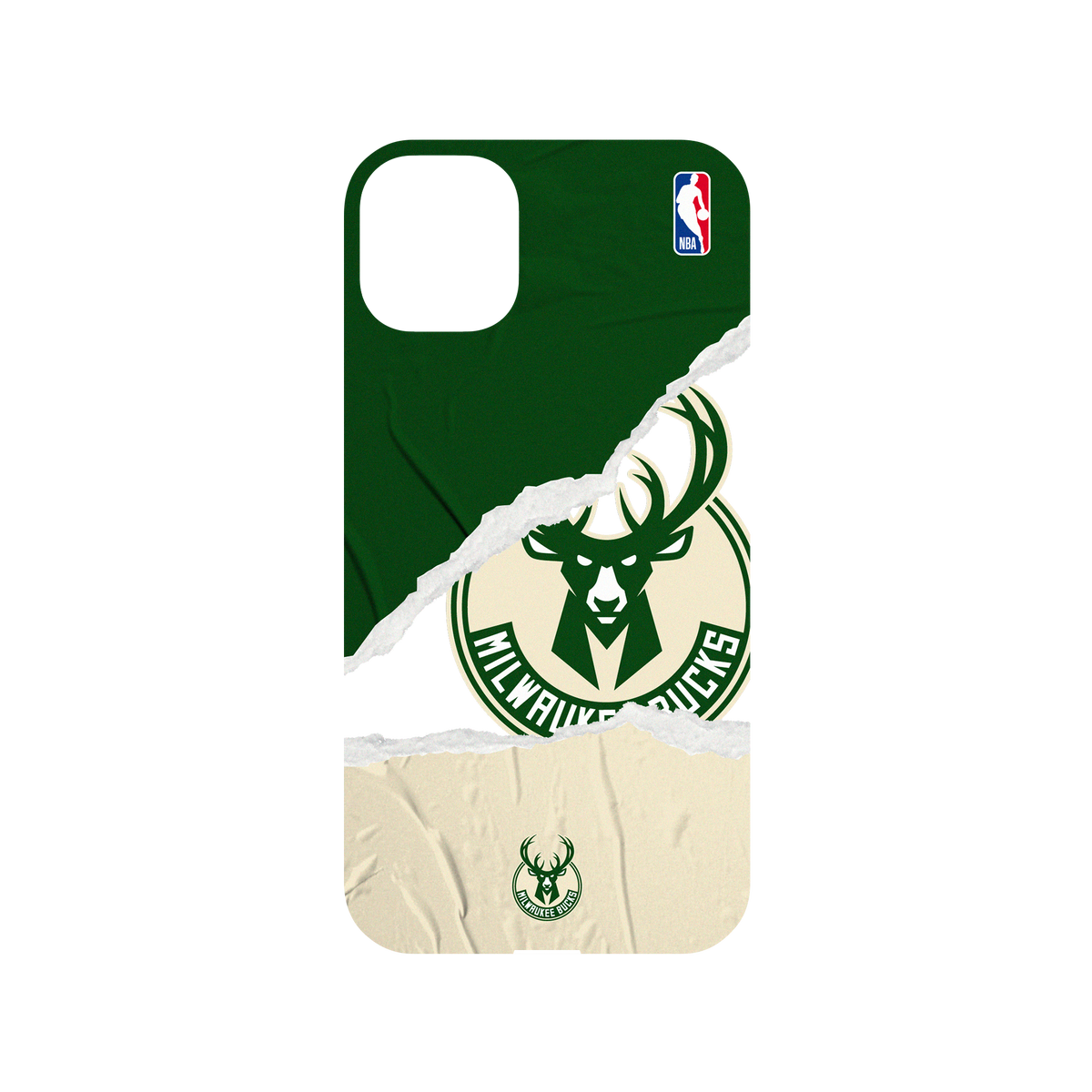 iPhone 11 犀牛盾Mod NX聯名設計款邊框背蓋兩用手機殼 NBA - 熱血系列-密爾瓦基公鹿 Milwaukee Bucks - Sweat and Tears
