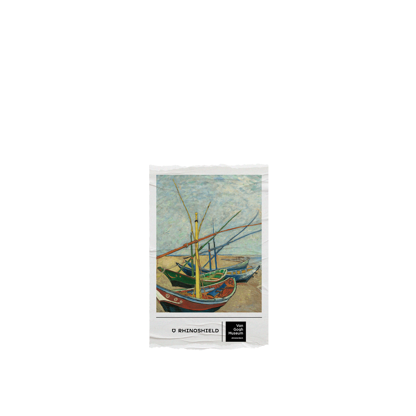 RHINOSHIELD X Van Gogh Museum Mod NX iPhone 12 mini Case - Fishing Boats on the Beach - Ticket Backplate
