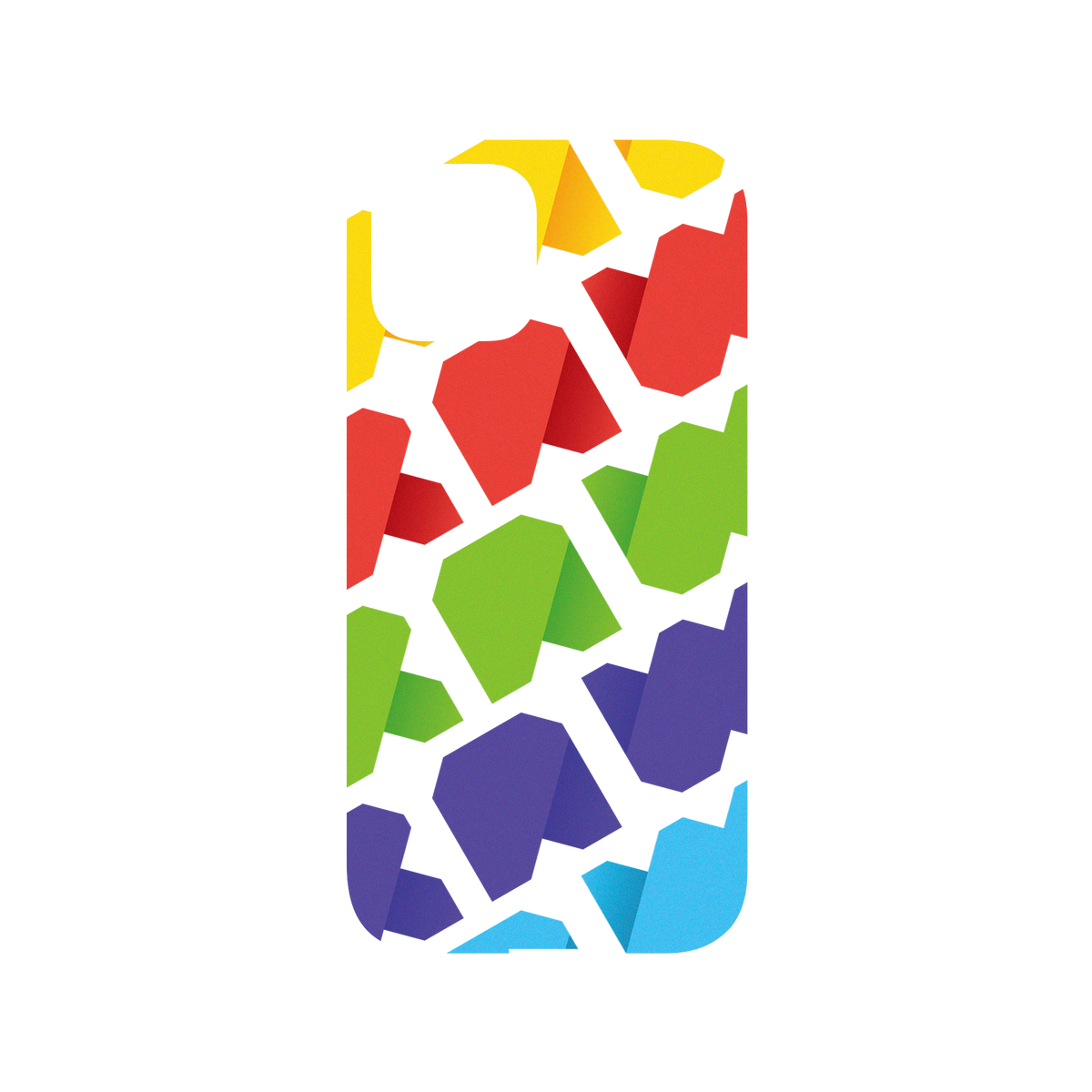 RhinoShield X JOCR Mod NX iPhone 12 Pro Case - Raw Rainbow Pattern Big Backplate