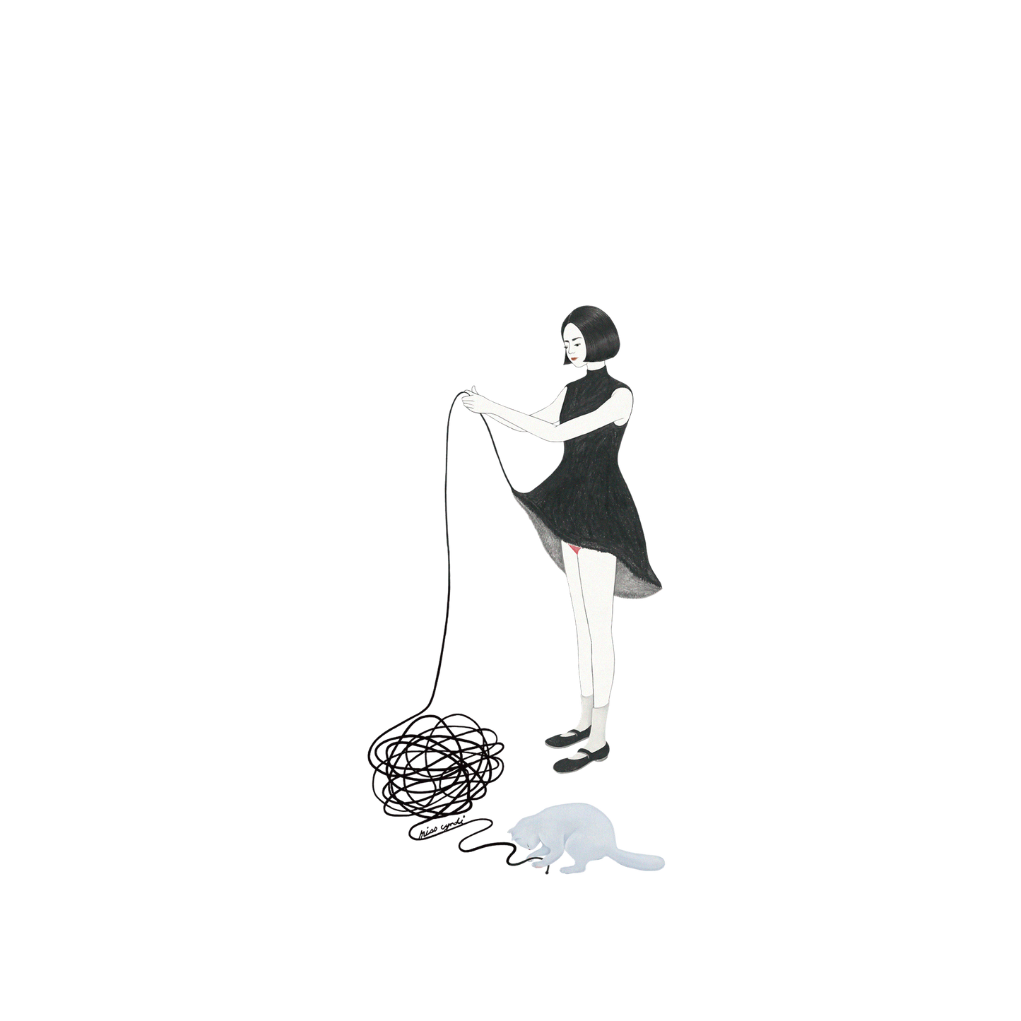 iPhone 13 mini 犀牛盾Mod NX聯名設計款邊框背蓋兩用手機殼 欣蒂小姐 - 脫線女