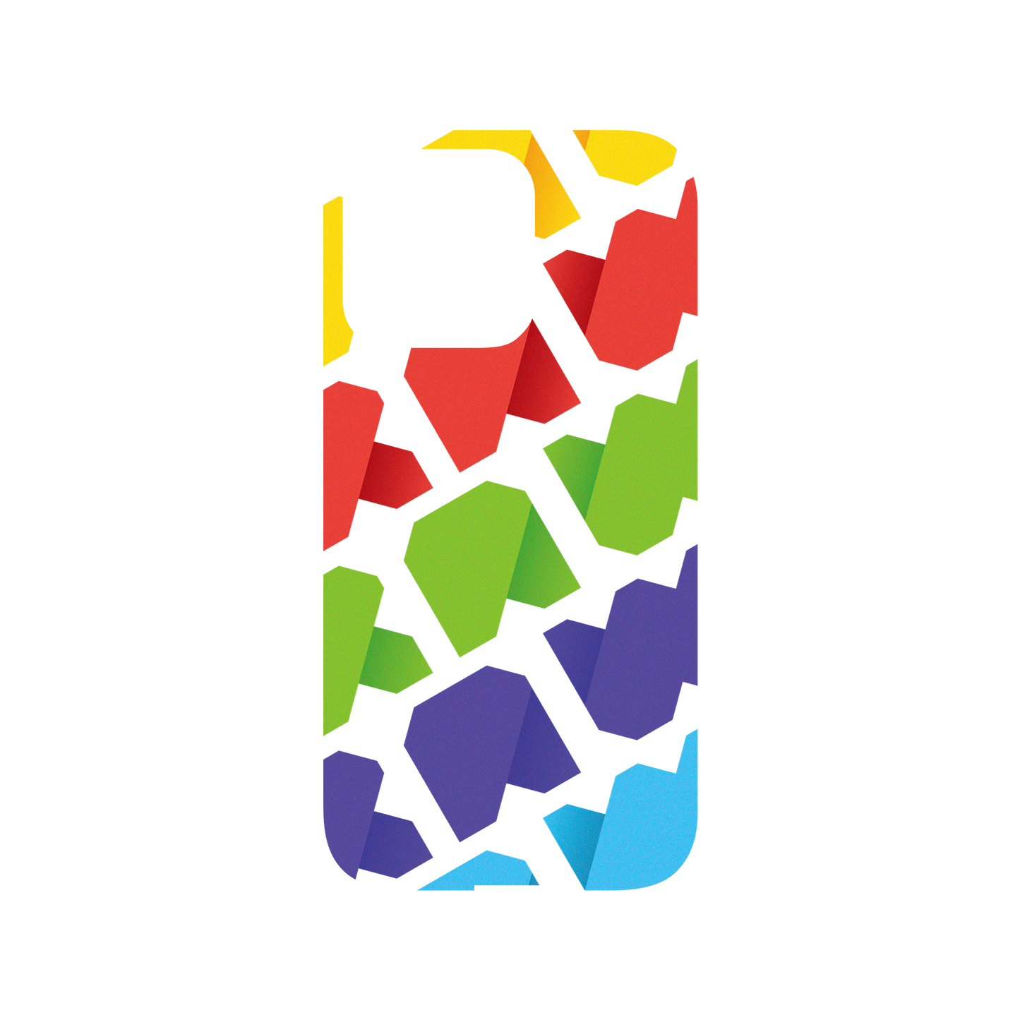 RHINOSHIELD X JOCR Mod NX (MagSafe compatible) iPhone 13 Pro Case - Raw Rainbow Pattern Big Backplate