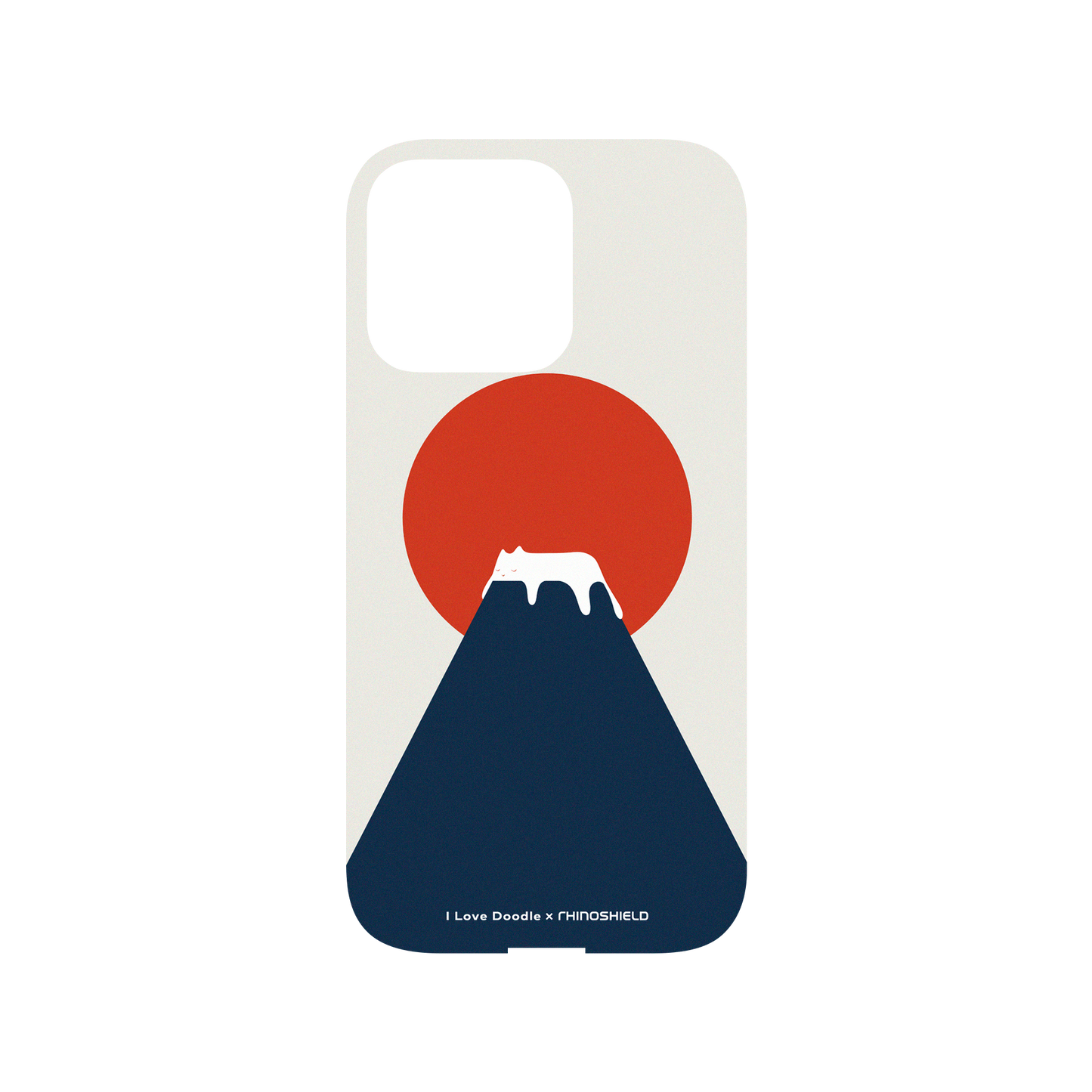 RHINOSHIELD X I Love Doodle Mod NX (MagSafe compatible) iPhone 13 Pro Case - Cat Landscape - Fuji Backplate