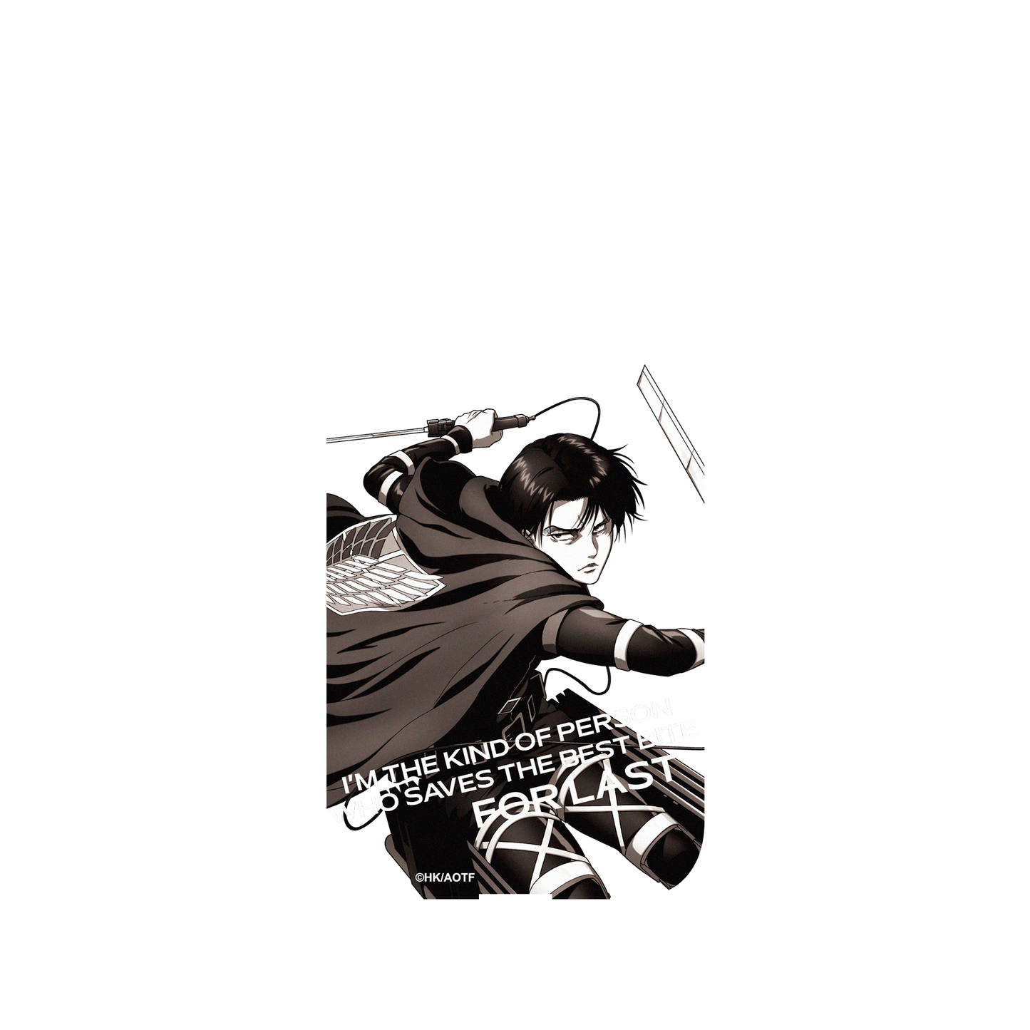 RhinoShield X Attack on Titan Mod NX iPhone 13 Pro Case - Levi - Black and White Backplate