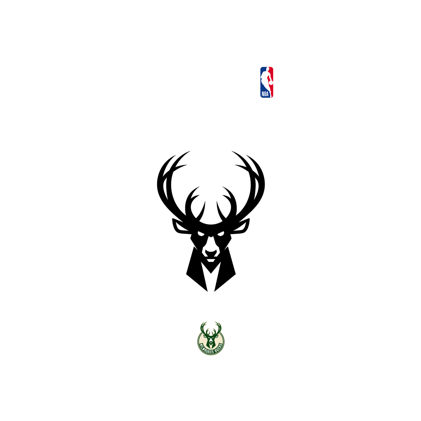 iPhone 14 Pro Max 犀牛盾Mod NX聯名設計款邊框背蓋兩用手機殼 NBA - B&W-密爾瓦基公鹿 Milwaukee Bucks B&W