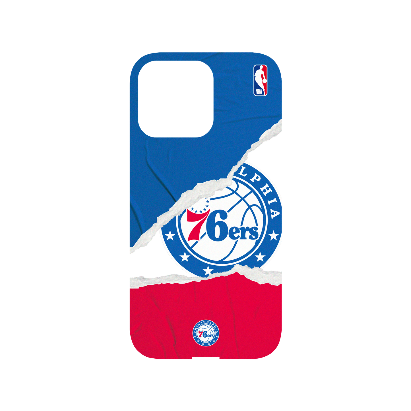 iPhone 14 Pro Max 犀牛盾Mod NX聯名設計款邊框背蓋兩用手機殼 NBA - 熱血系列-費城76人 Philadelphia 76ers - Sweat and Tears