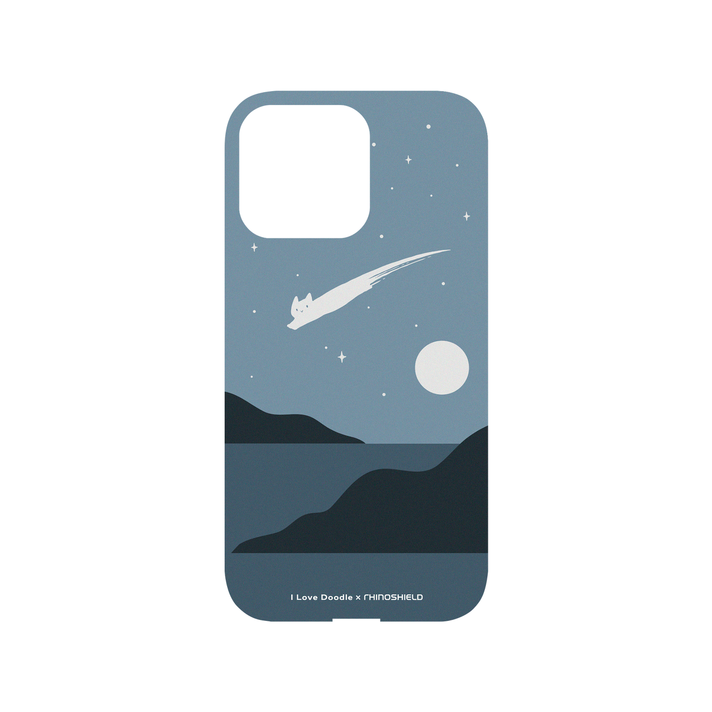 RHINOSHIELD X I Love Doodle Mod NX (MagSafe compatible) iPhone 14 Pro Max Case - Cat Landscape - Meteor Backplate