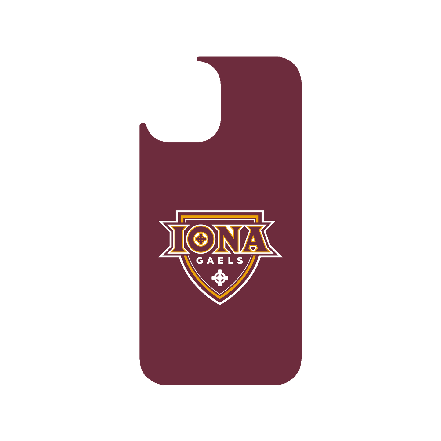 RHINOSHIELD X U.S. College Collections Clear Case (MagSafe compatible) iPhone 12 - Iona-Maroon