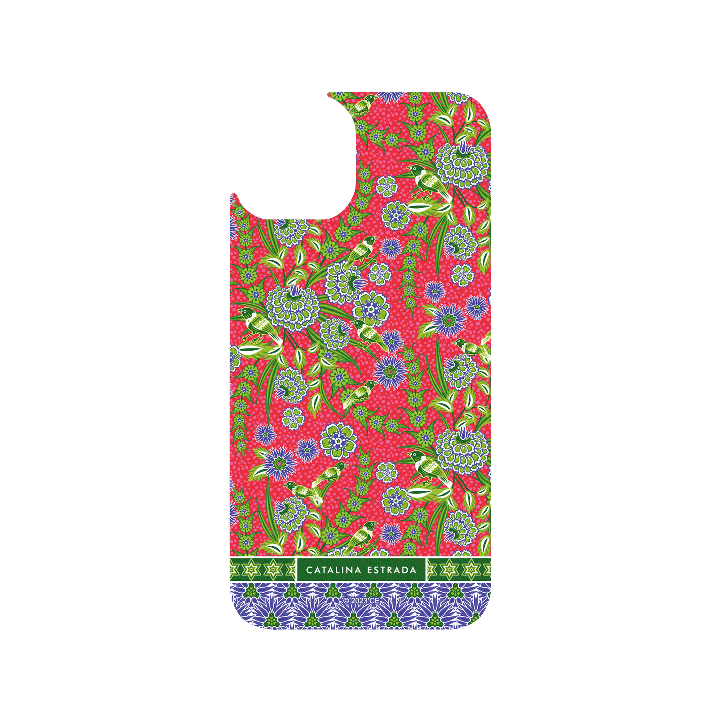 RHINOSHIELD X Catalina Estrada Clear iPhone 13 Case - Red Flowers