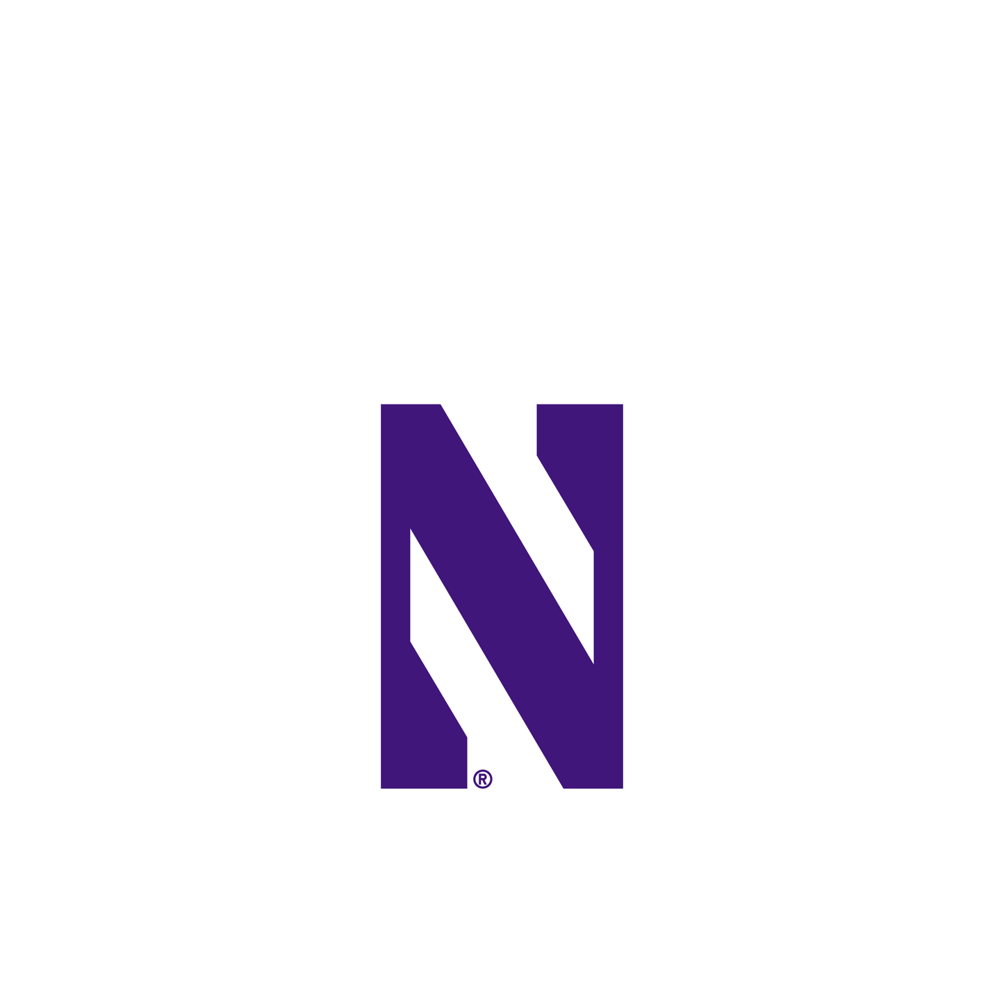 RHINOSHIELD X U.S. College Collections Clear Case (MagSafe compatible) iPhone 15 - Northwestern University - Northwestern Wildcats® - Purple