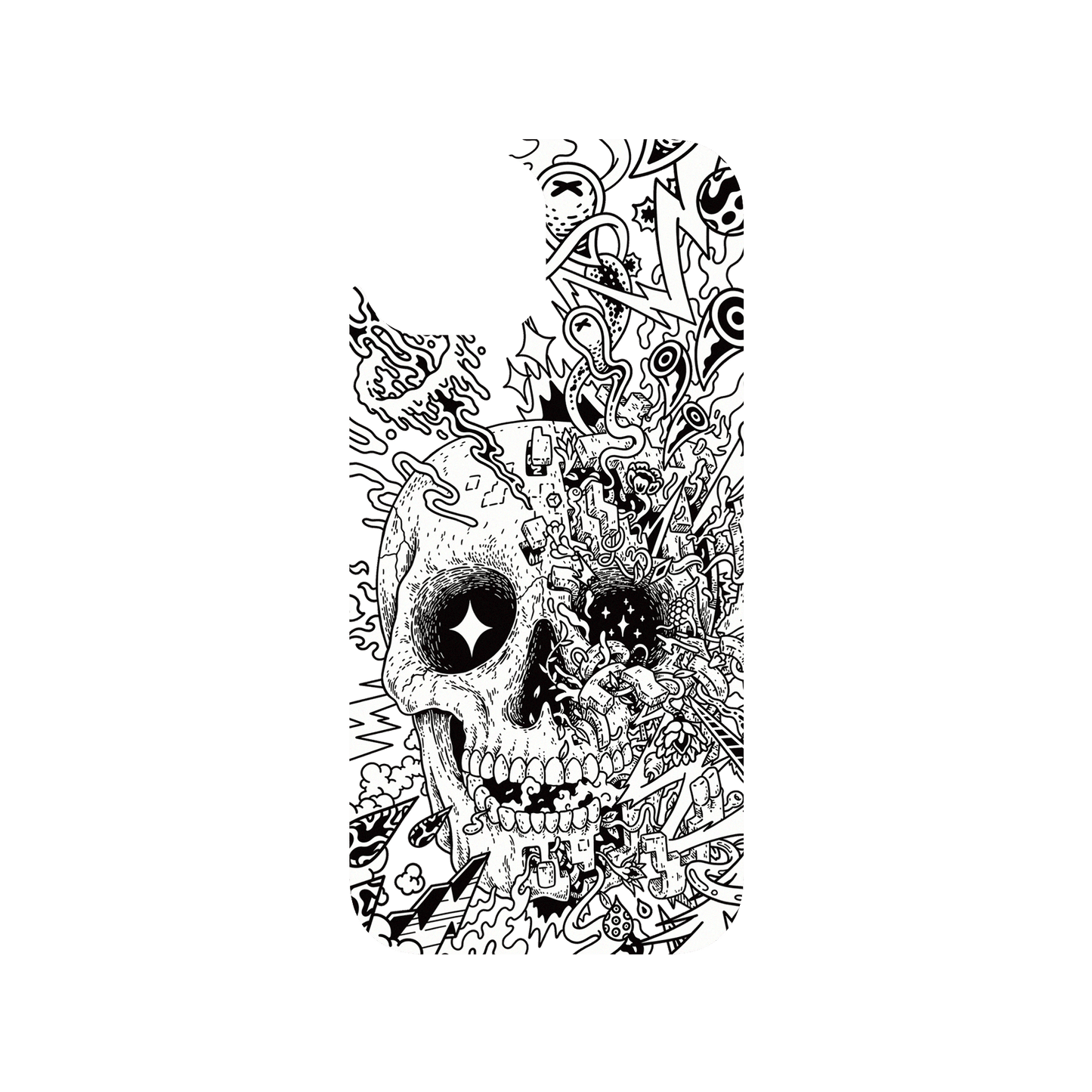 RHINOSHIELD X Lei Melendres JellyTint (MagSafe compatible) iPhone 15 - Rebirth Skull