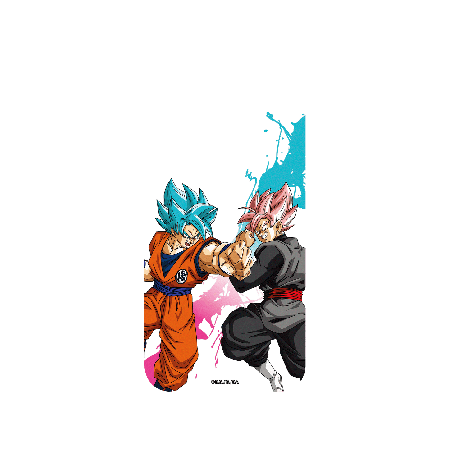 RHINOSHIELD X Dragon Ball Super Clear iPhone 15 Plus Case - SSGSS Goku vs Goku Black SS Rosé
