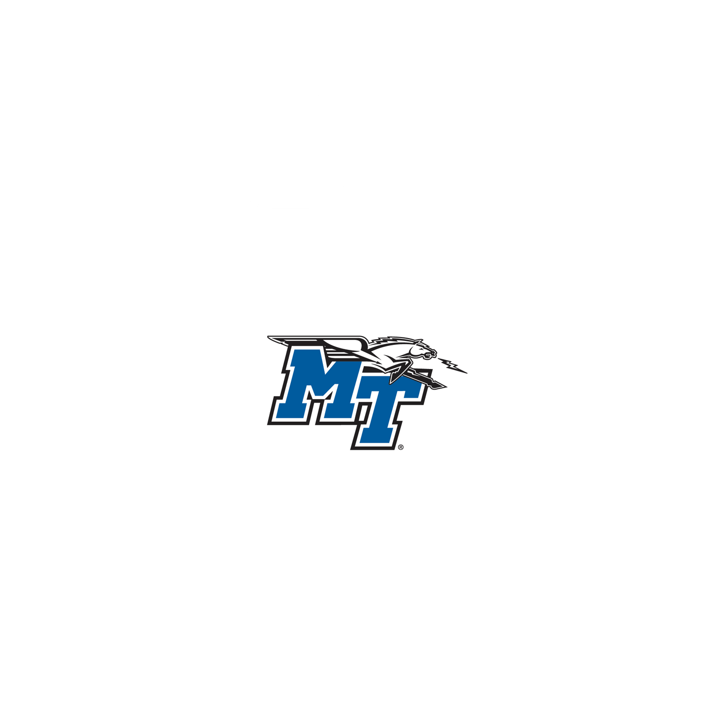 RHINOSHIELD X U.S. College Collections Clear Case (MagSafe compatible) iPhone 15 Plus - Middle Tennessee State University - MTSU Blue