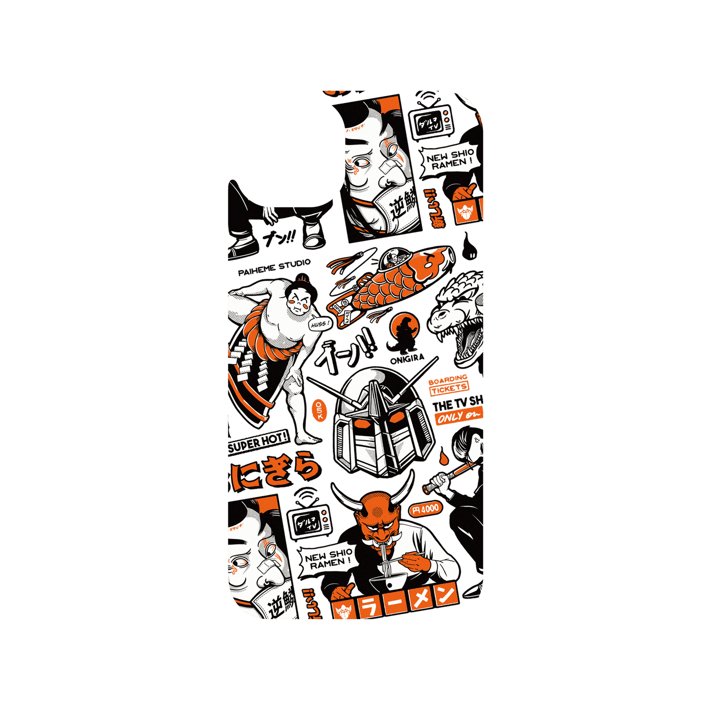 RHINOSHIELD X Paiheme Studio JellyTint (MagSafe compatible) iPhone 15 Plus - Black Orange Mix (Transparent)