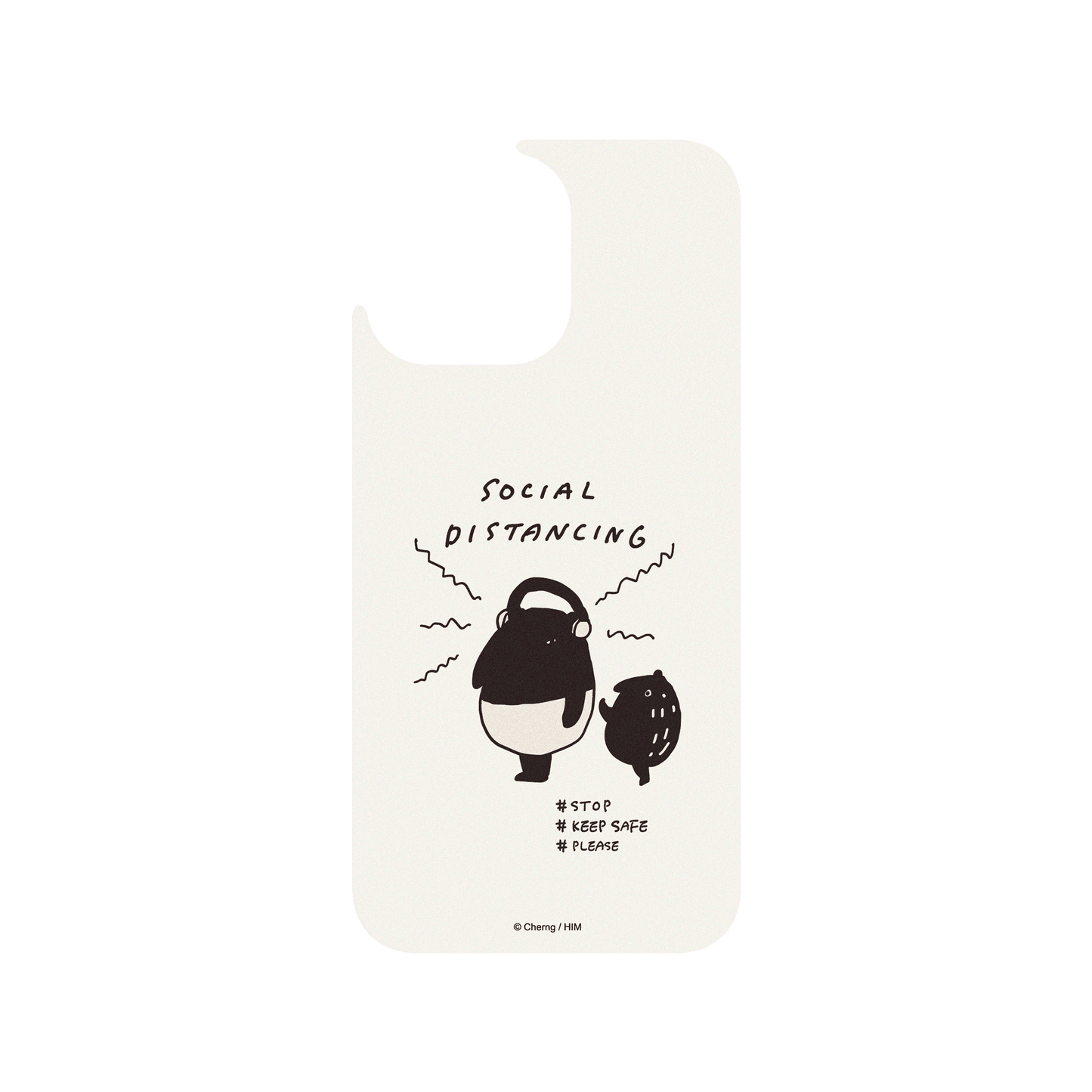 RHINOSHIELD X LAIMO Clear iPhone 15 Pro Max Case - SOCIAL DISTANCING