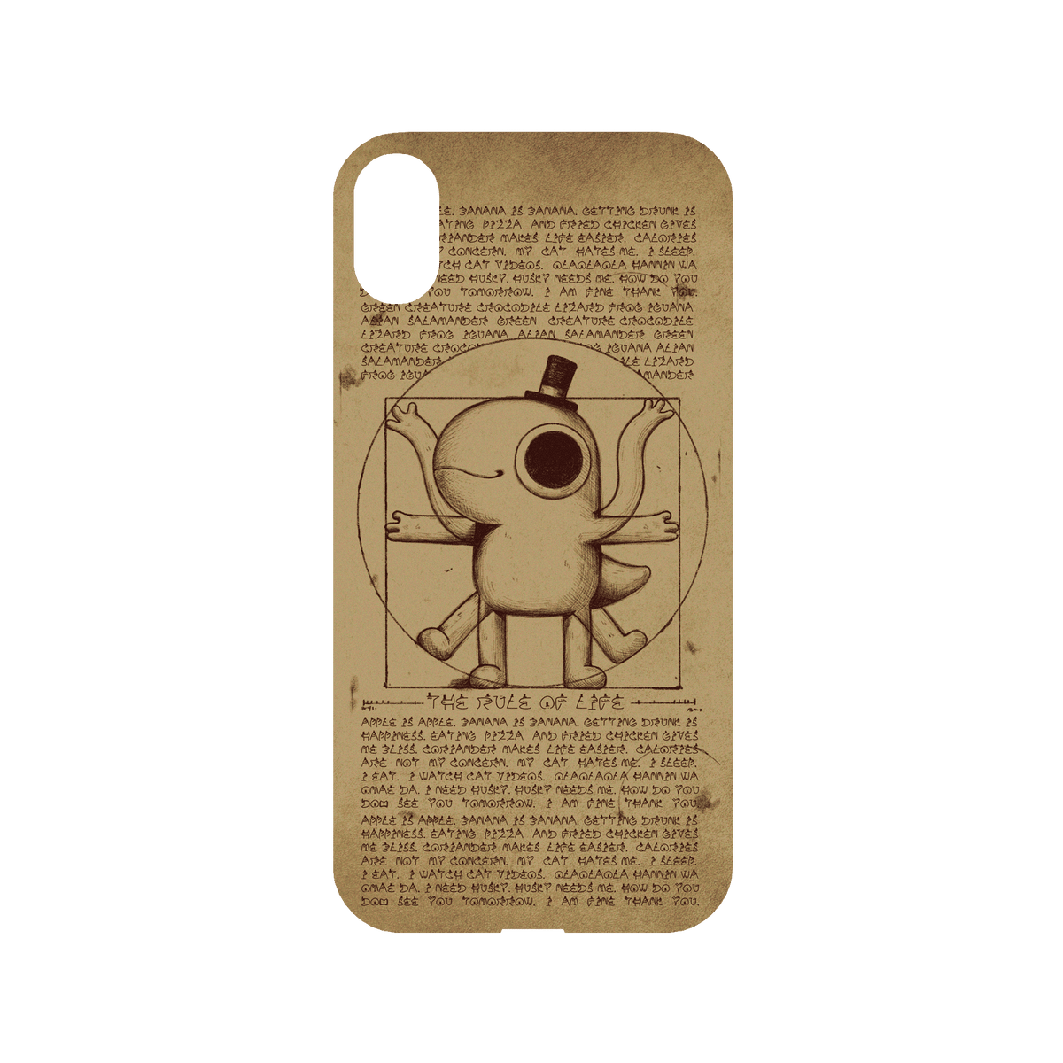 RHINOSHIELD X Incrediville Mod NX iPhone XR Case - Vitruvian Lizard 2 Backplate