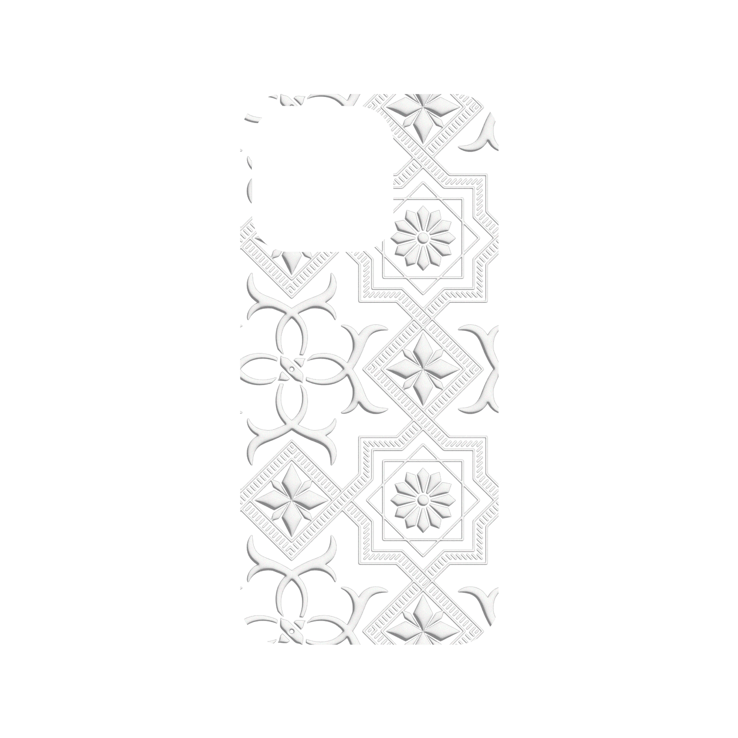 RHINOSHIELD X OldHouseFace Mod NX iPhone 15 Pro Case - Patterned Glass- Cube and Flower Backplate