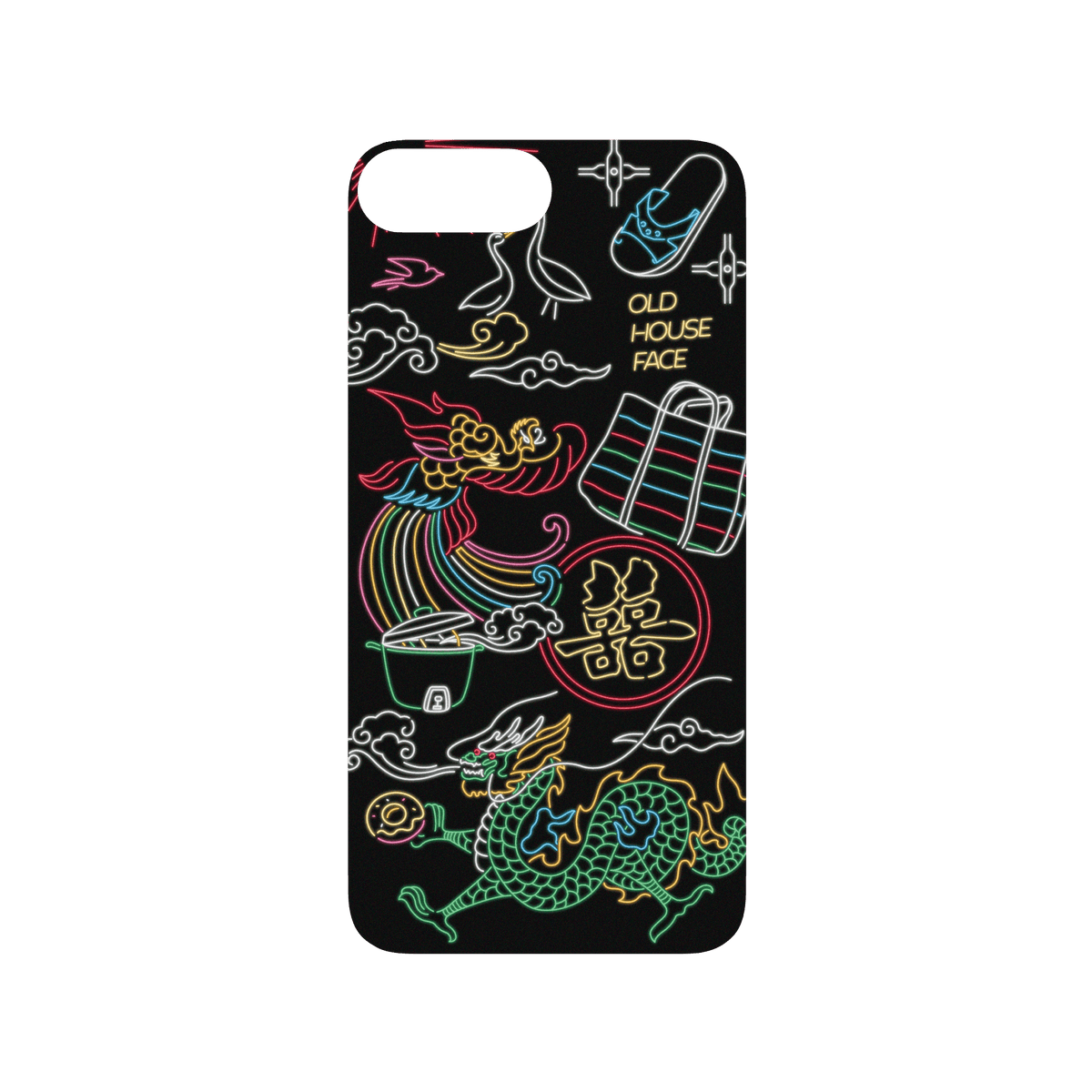 RHINOSHIELD X OldHouseFace SolidSuit iPhone 8 Plus Case - Taiwanese Neon Light