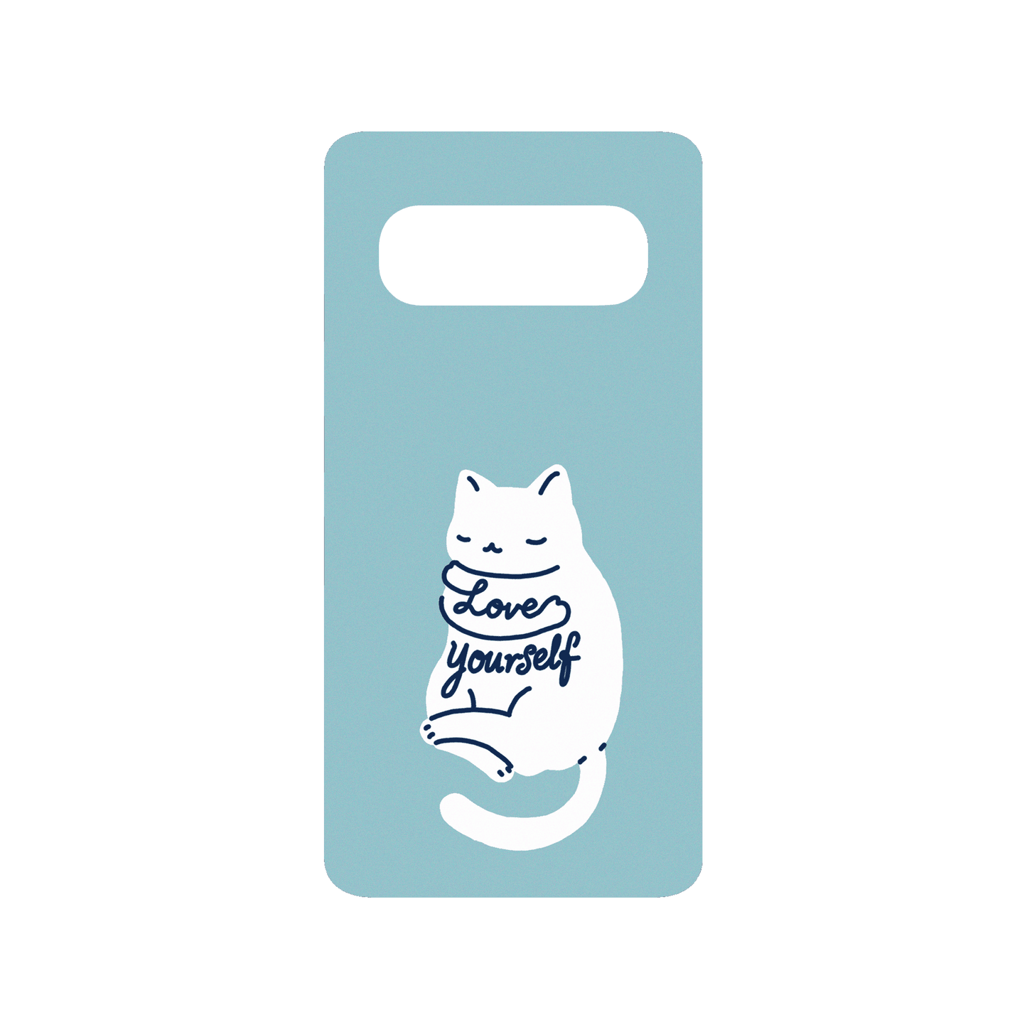 RHINOSHIELD X I Love Doodle SolidSuit Samsung Galaxy S10 (4G) Case - Mindful Cat - Love Yourself