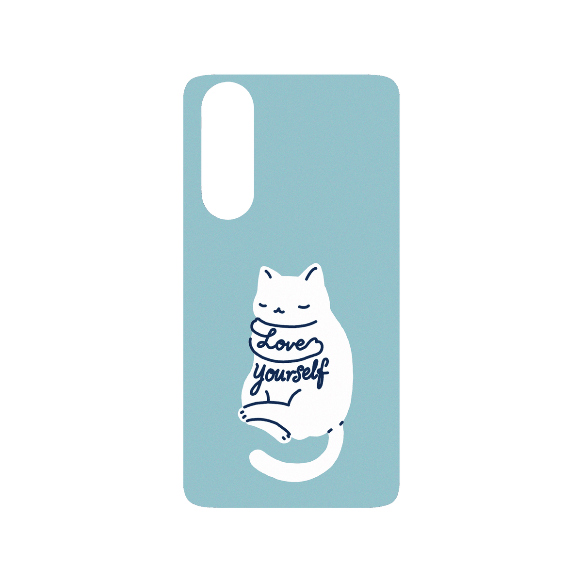 RHINOSHIELD X I Love Doodle SolidSuit Huawei P30 Case - Mindful Cat - Love Yourself