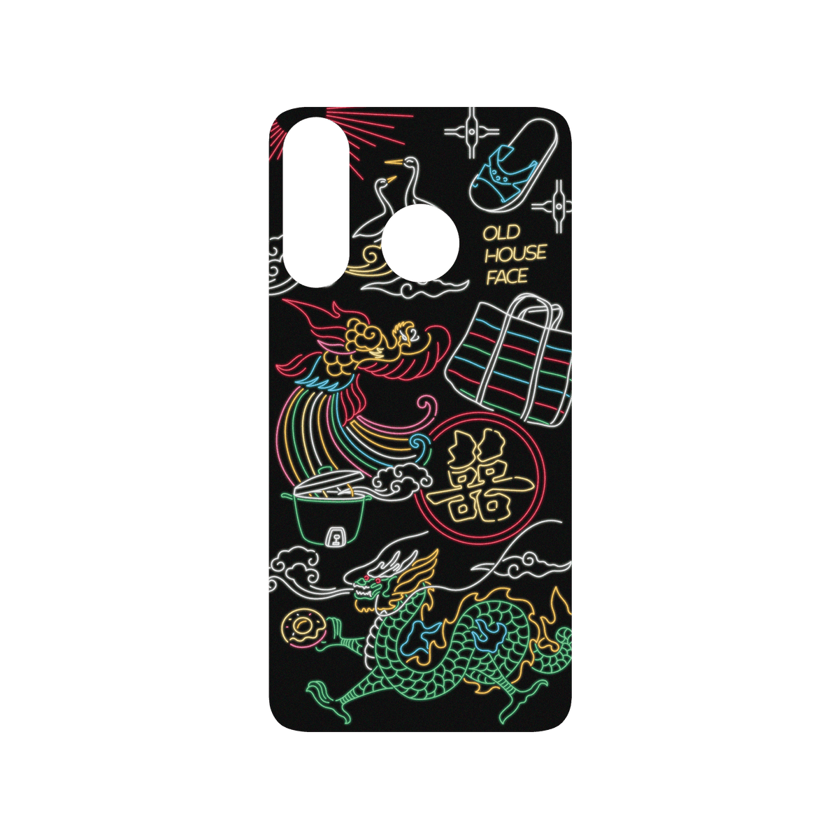RHINOSHIELD X OldHouseFace SolidSuit Huawei P30 Lite Case - Taiwanese Neon Light