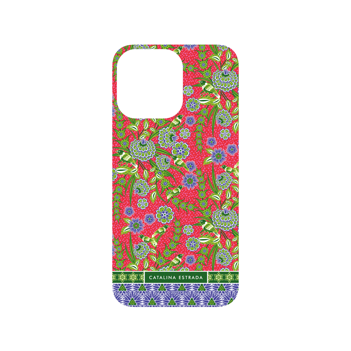 RHINOSHIELD X Catalina Estrada SolidSuit iPhone 14 Pro Max Case - Red Flowers