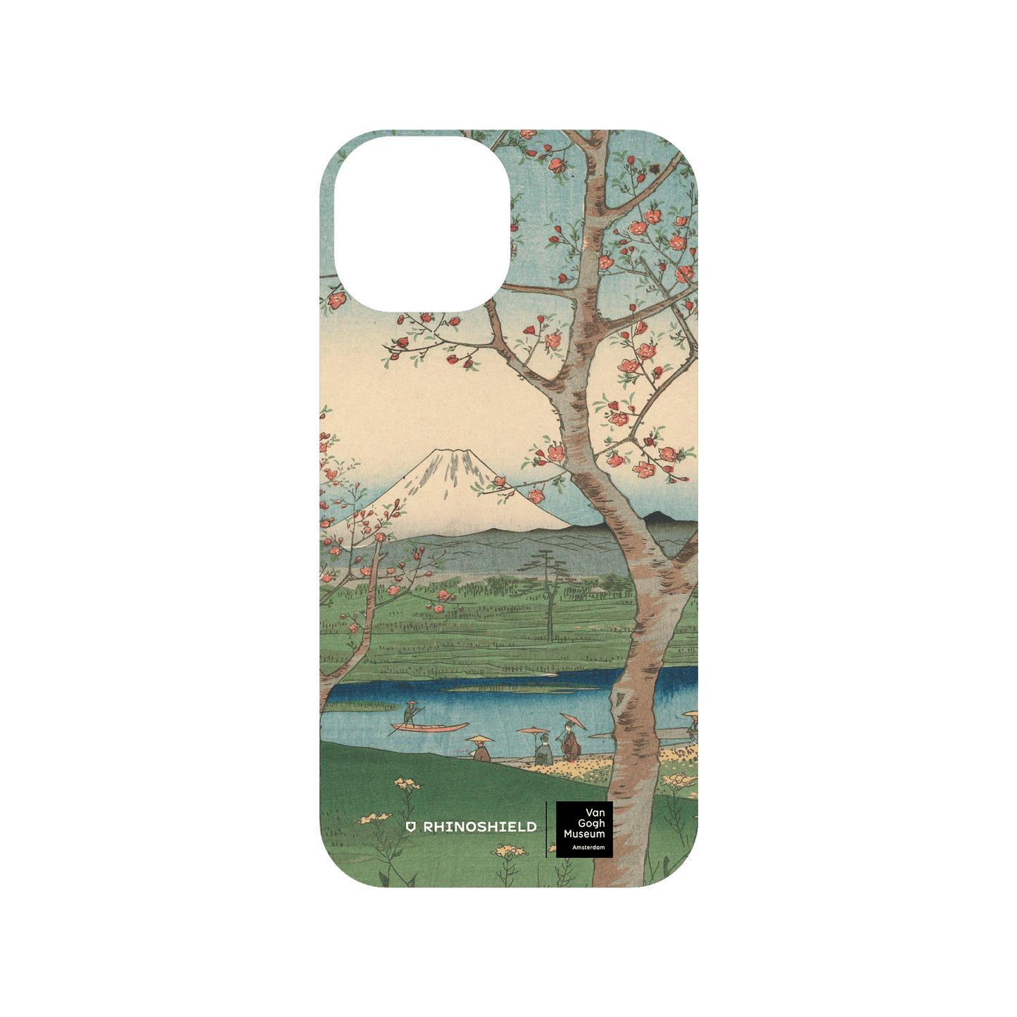 RHINOSHIELD X Van Gogh Museum SolidSuit iPhone 15 Case - View of Mount Fuji from Koshigaya - Utagawa Hiroshige