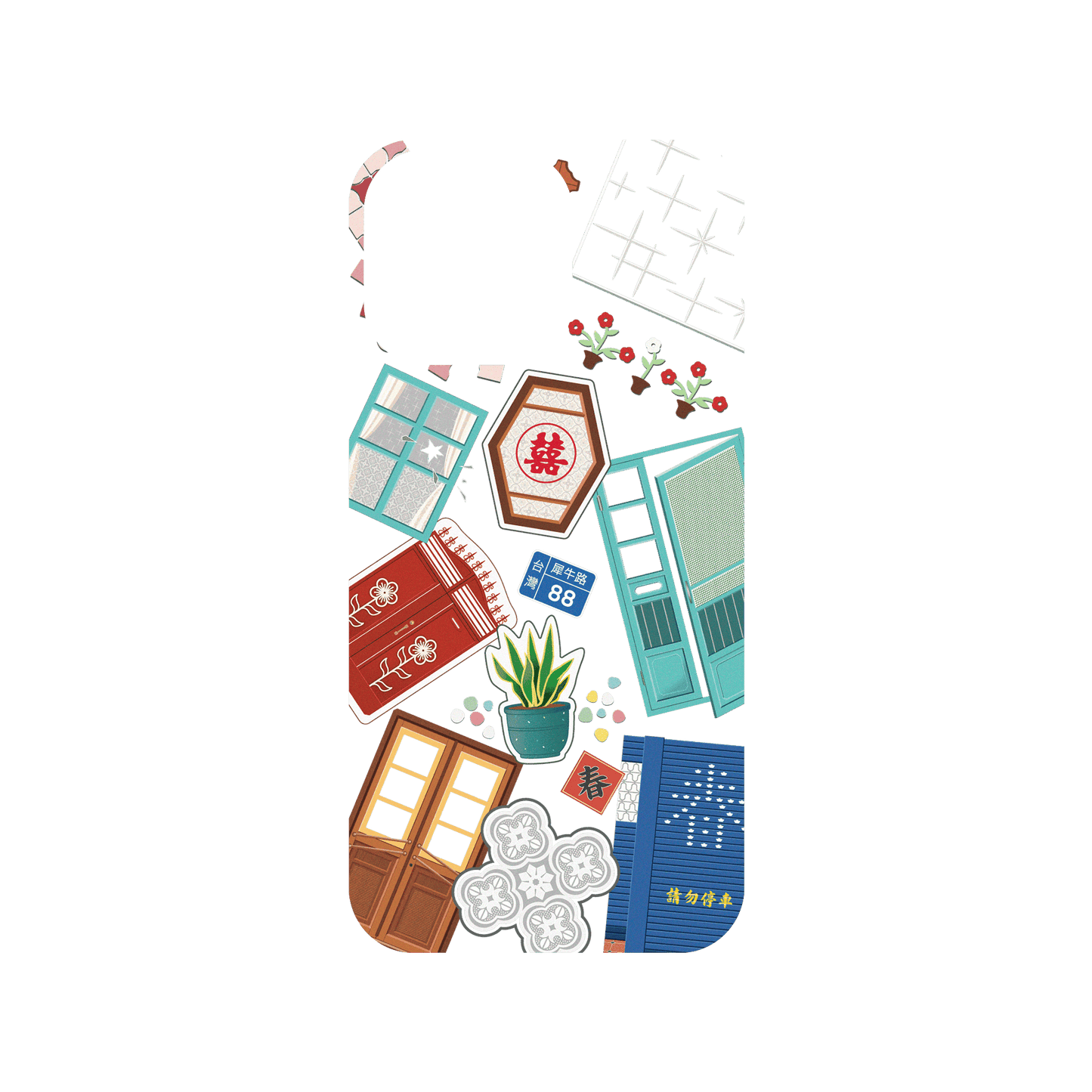 RHINOSHIELD X OldHouseFace SolidSuit (MagSafe compatible) iPhone 15 Pro Max Case - Classic House Compilation