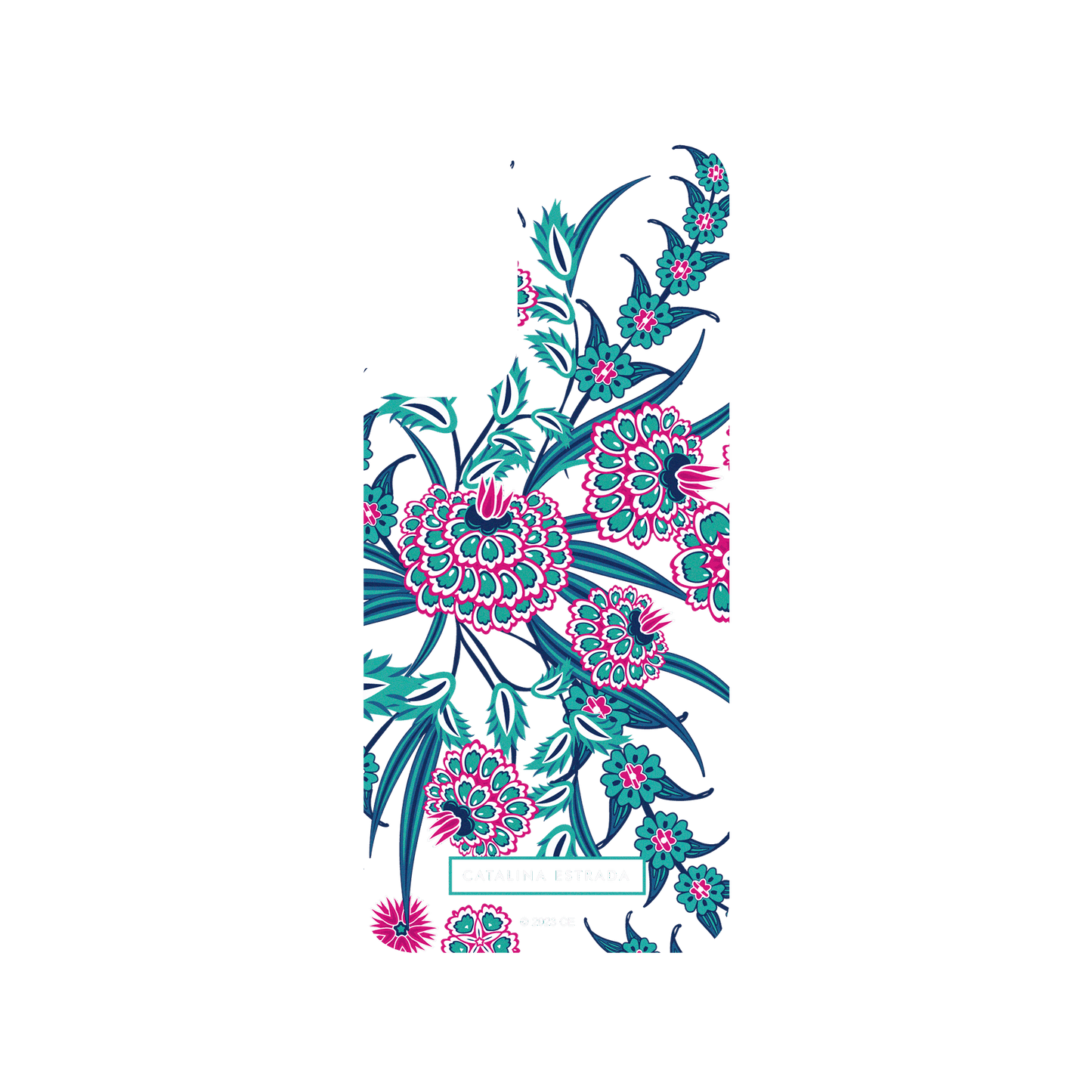 RHINOSHIELD X Catalina Estrada SolidSuit Samsung Galaxy A14 (5G) Case - Blue and Pink Flowers