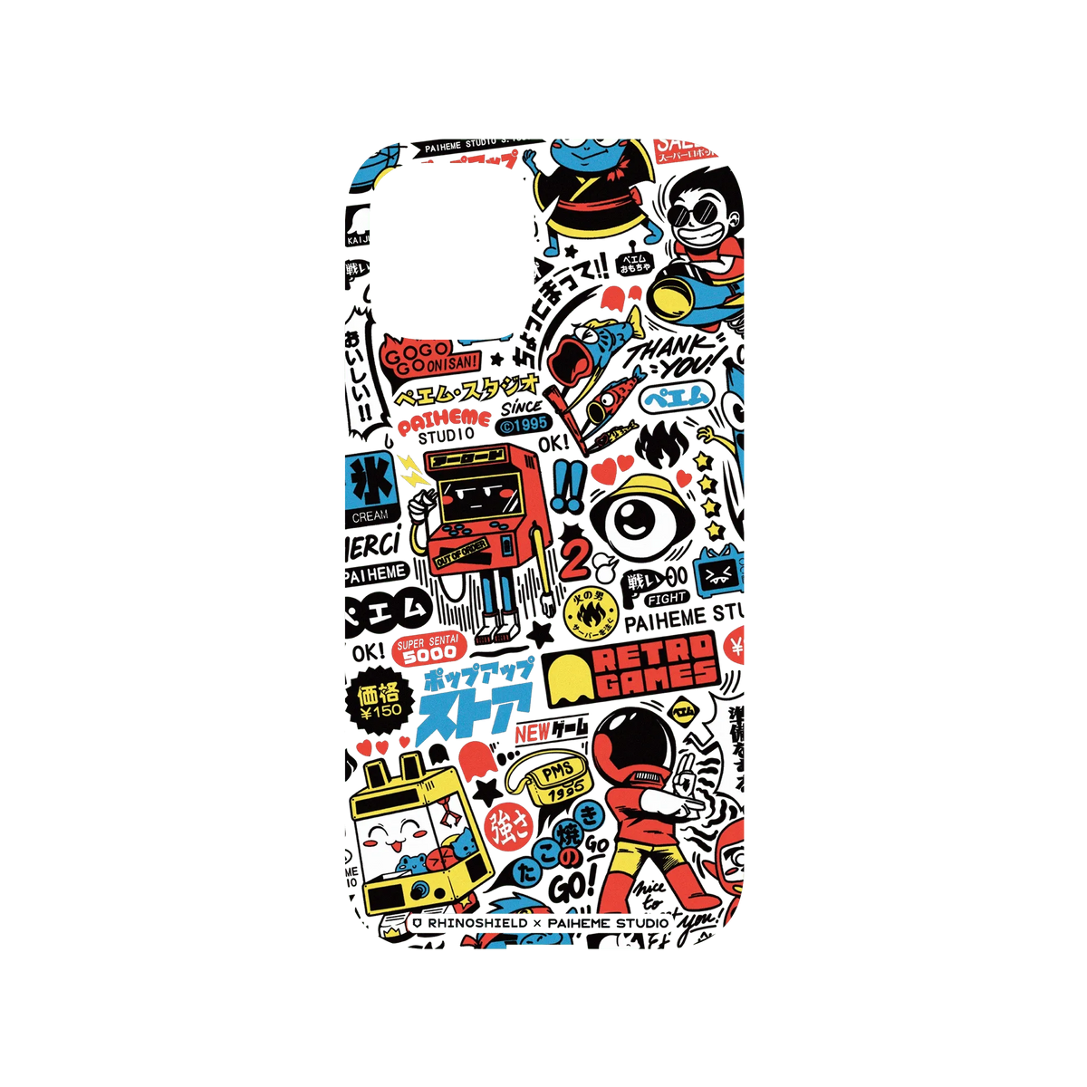 RHINOSHIELD X Paiheme Studio Mod NX iPhone 12 Pro Case - Retro Games Color Backplate