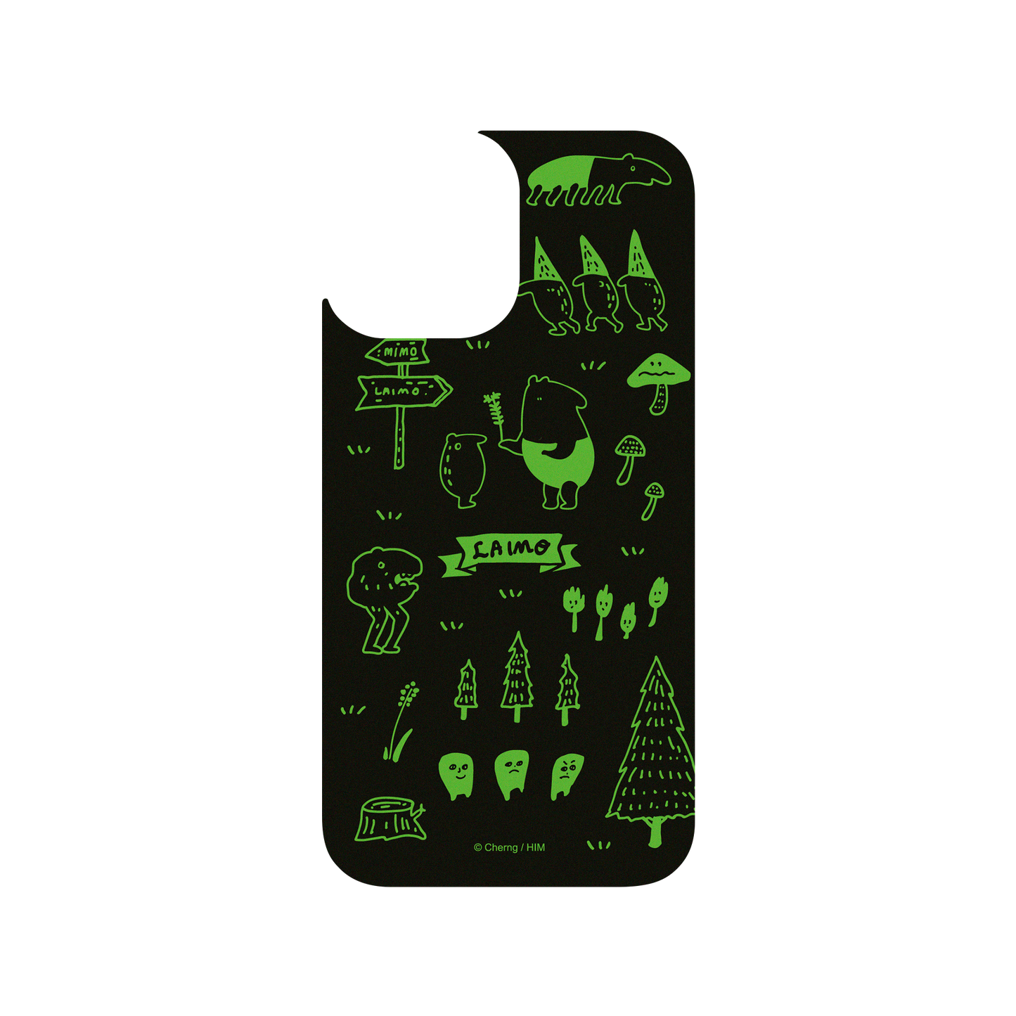 RhinoShield X LAIMO Clear iPhone 12 Pro Case - LAIMO's Magic Forest (Night)