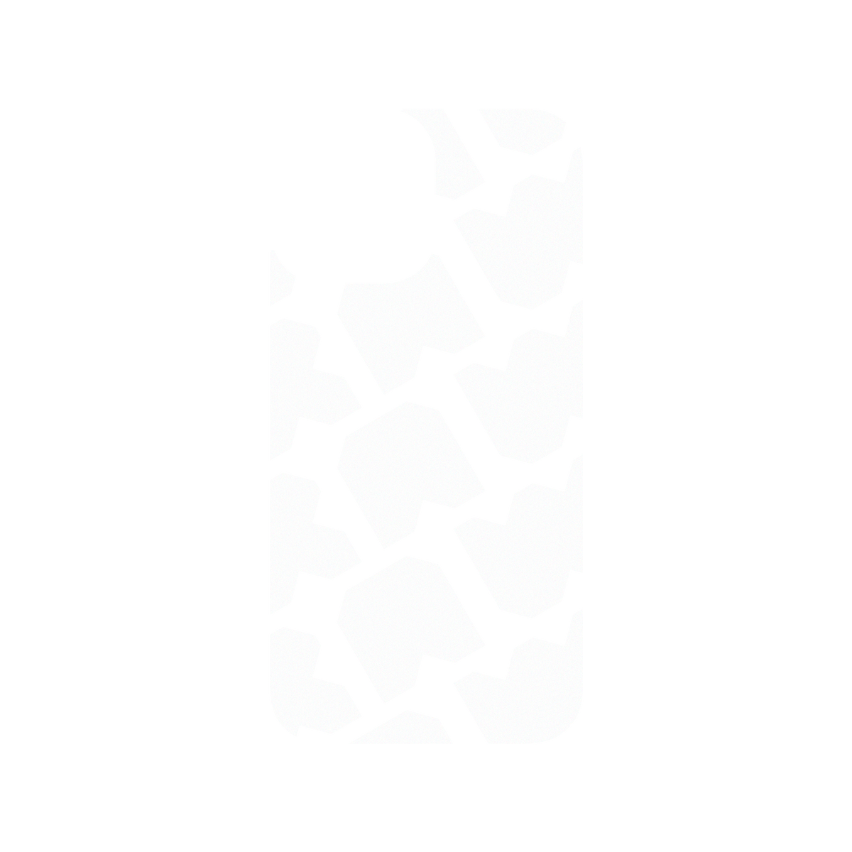 RhinoShield X JOCR Clear iPhone 12 Case - Raw White Pattern Big