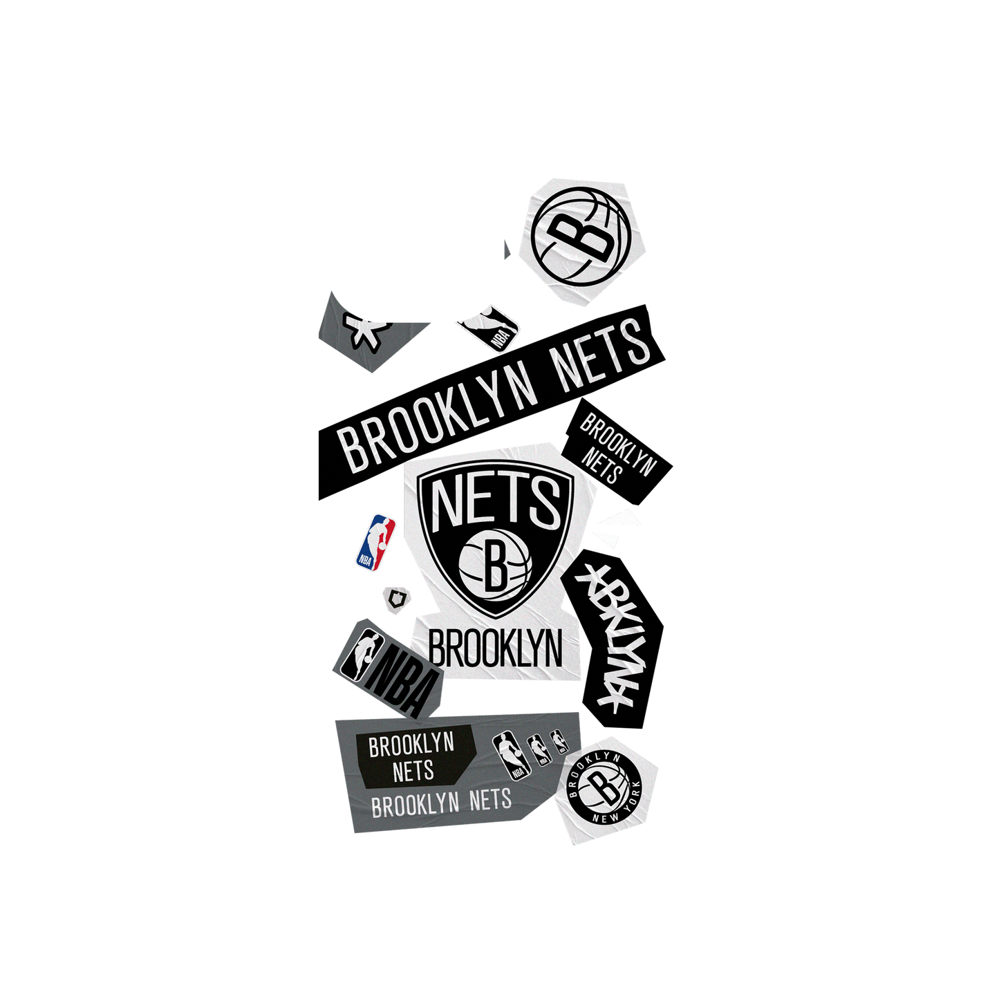 RHINOSHIELD X NBA Clear Case (MagSafe compatible) iPhone 12 Pro Max - Brooklyn Nets - Collage