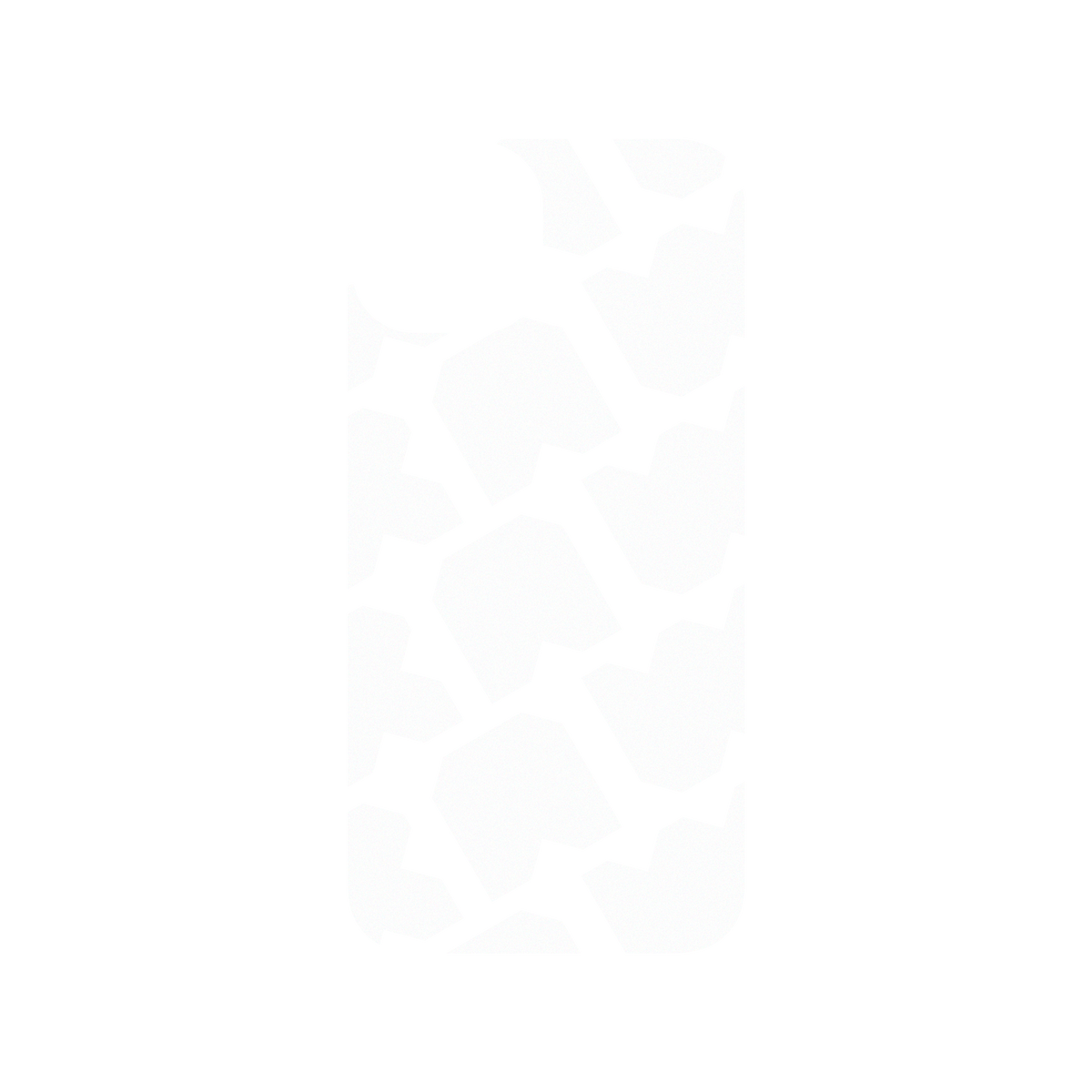 RhinoShield X JOCR Clear iPhone 13 Case - Raw White Pattern Big