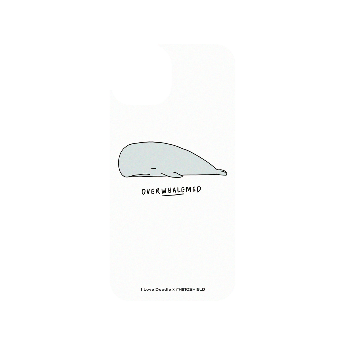 RhinoShield X I Love Doodle Clear iPhone 13 Case - Overwhalemed