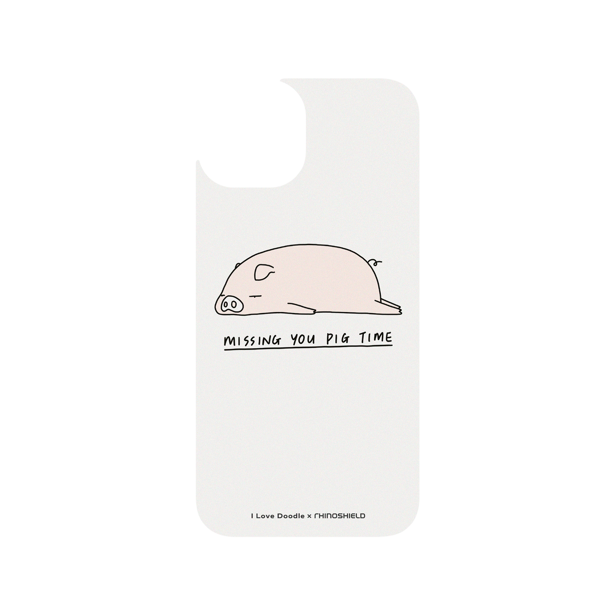 RhinoShield X I Love Doodle Clear iPhone 13 Case - Missing You Pig Time