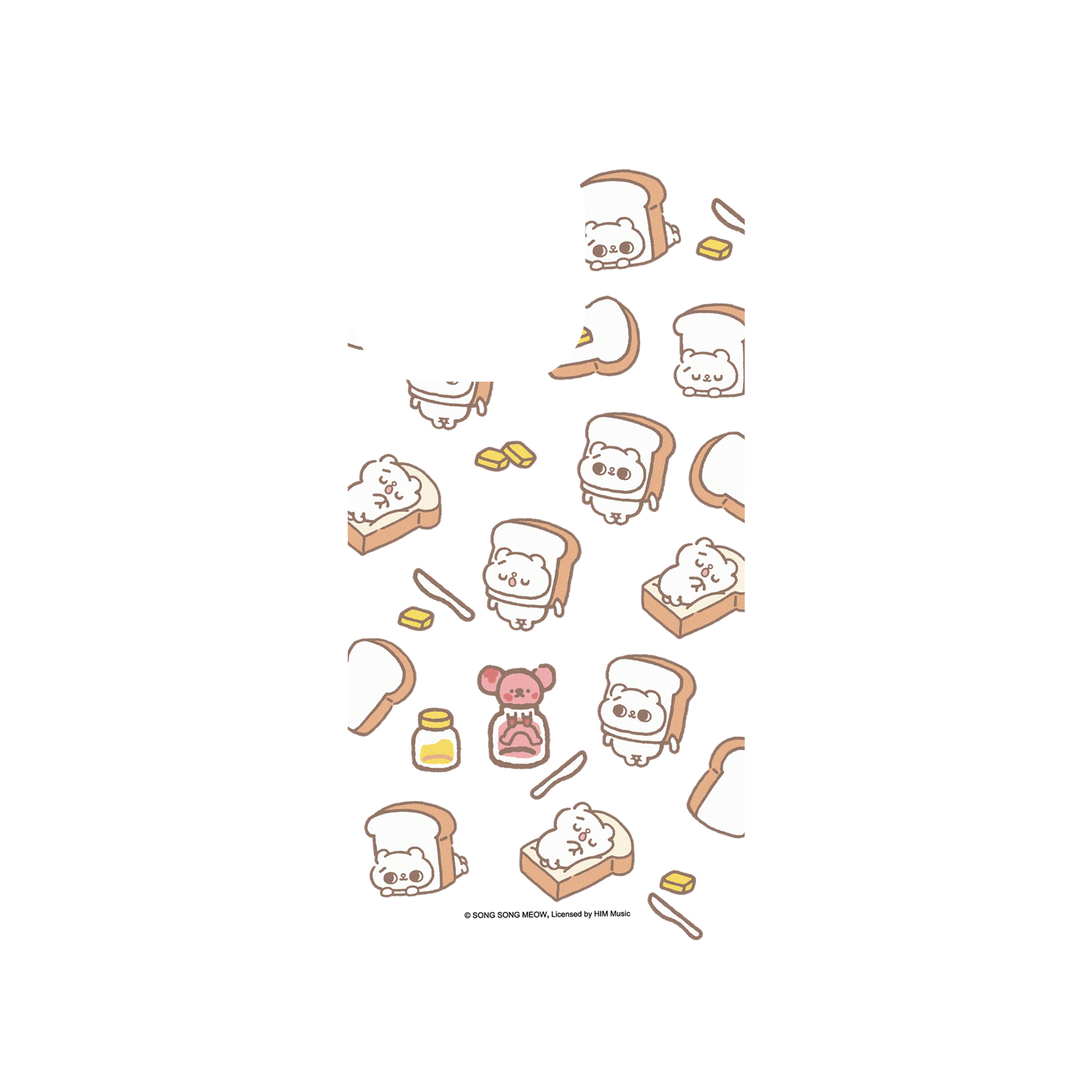 RHINOSHIELD X Song Song Meow by SECOND Clear Case (MagSafe compatible) iPhone 13 Pro - Toast and jam