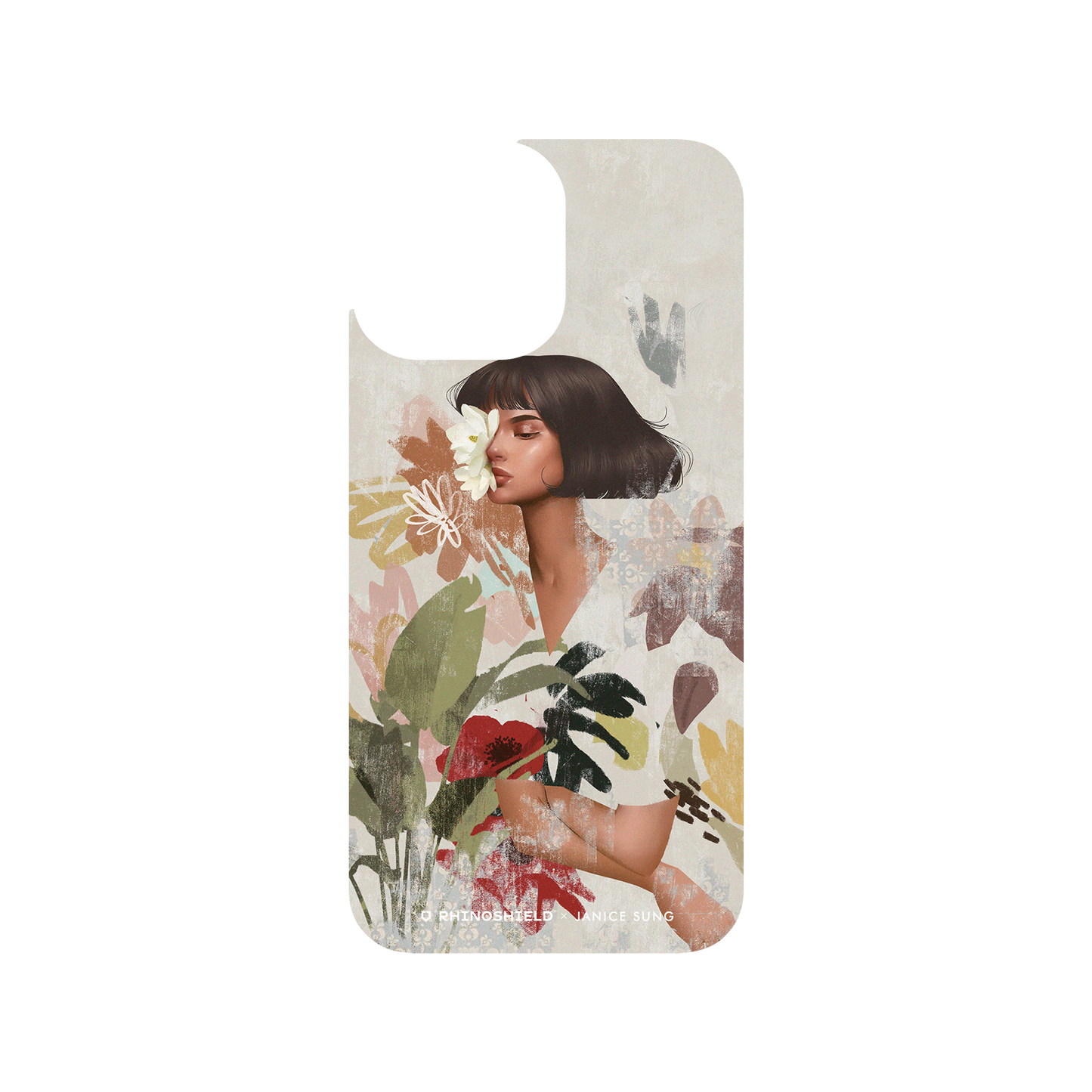RhinoShield X Janice Sung Clear iPhone 13 Pro Max Case - Flora 2