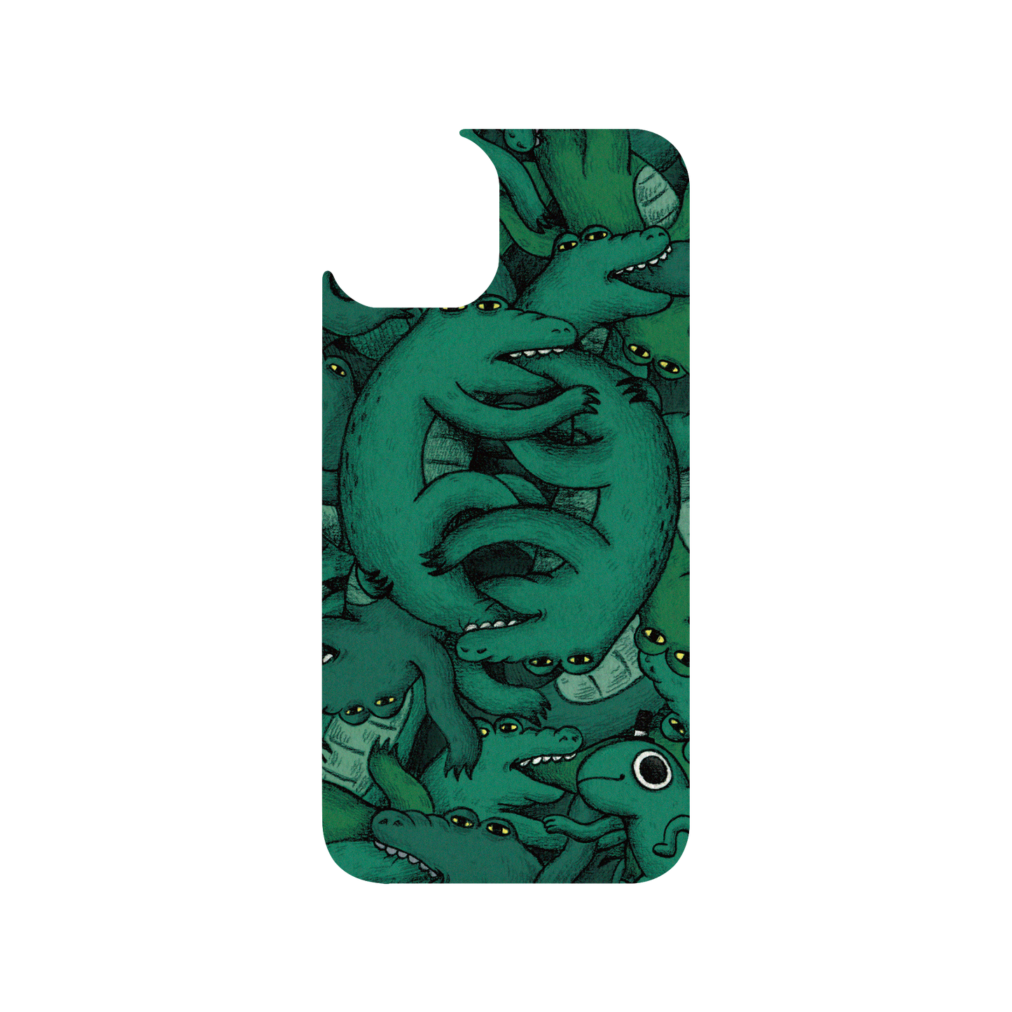 RHINOSHIELD X Incrediville Clear iPhone 14 Case - Crocodille Ying Yang