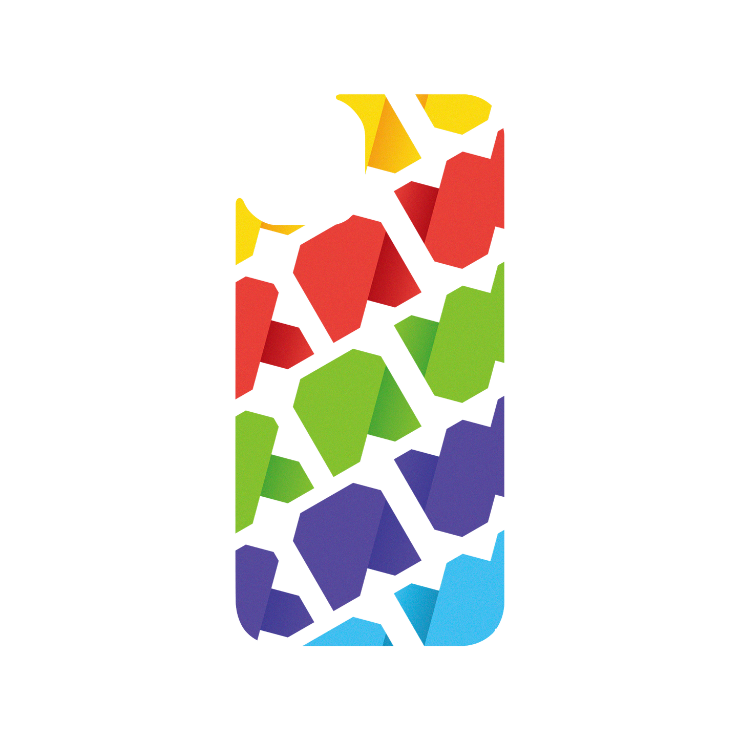 RHINOSHIELD X JOCR JellyTint (MagSafe compatible) iPhone 14 - Raw Rainbow Pattern Big